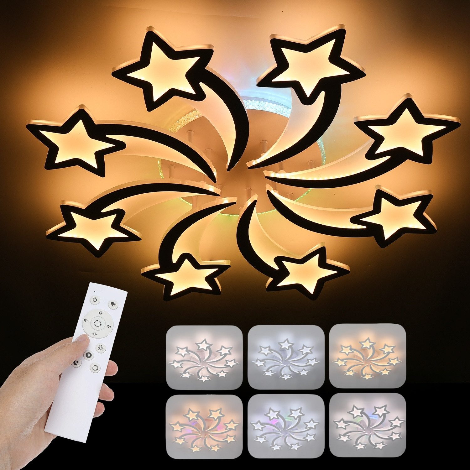 WILGOON Deckenleuchte LED Deckenleuchte Dimmbar 54W günstig online kaufen