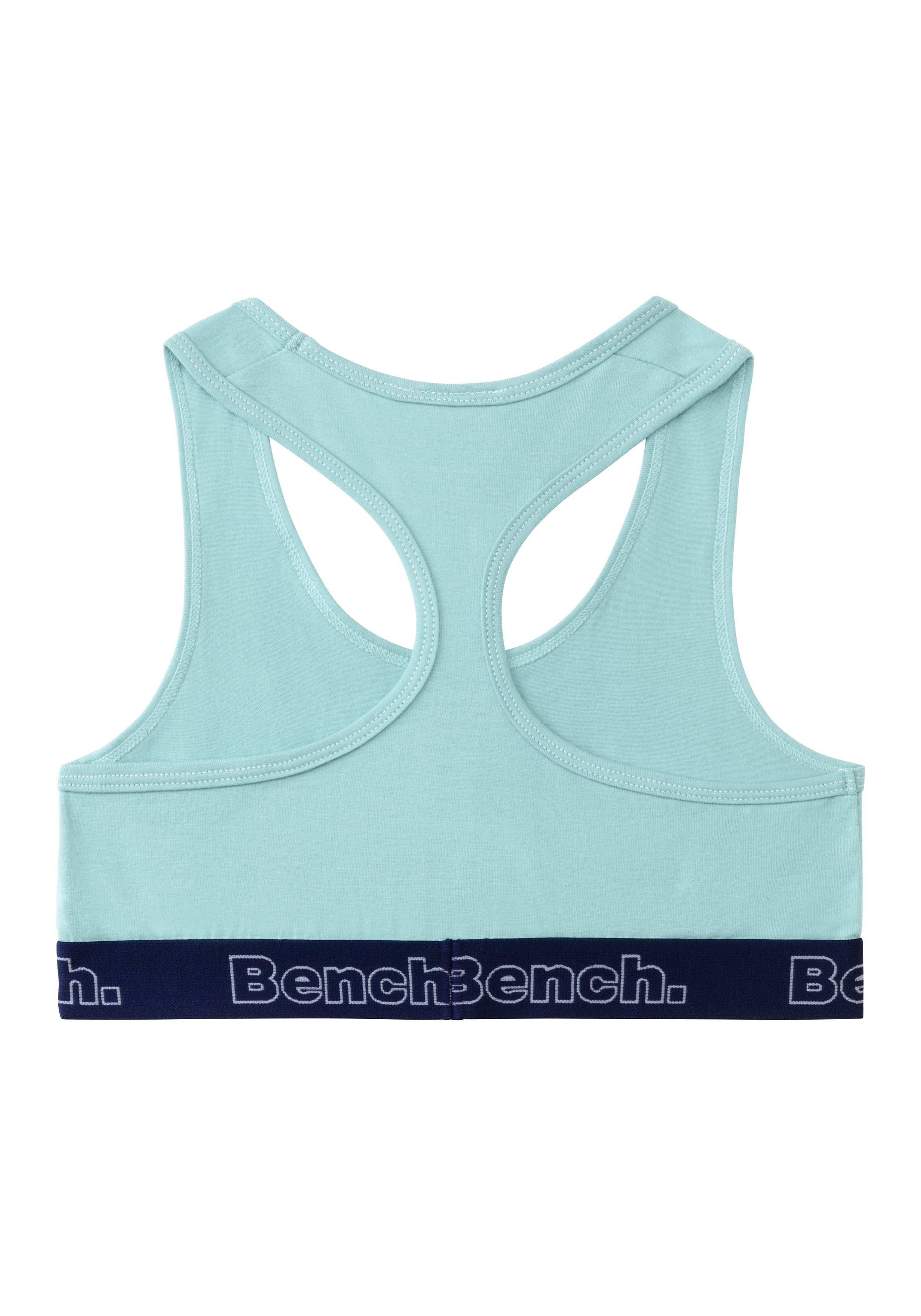 Bench. Bustier (Packung, 3-tlg) mit kontrastfarbigem Bündchen und Racerback