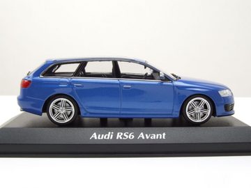 Maxichamps Modellauto Audi RS6 Avant Kombi 2007 blau metallic Modellauto 1:43 Maxichamps, Maßstab 1:43