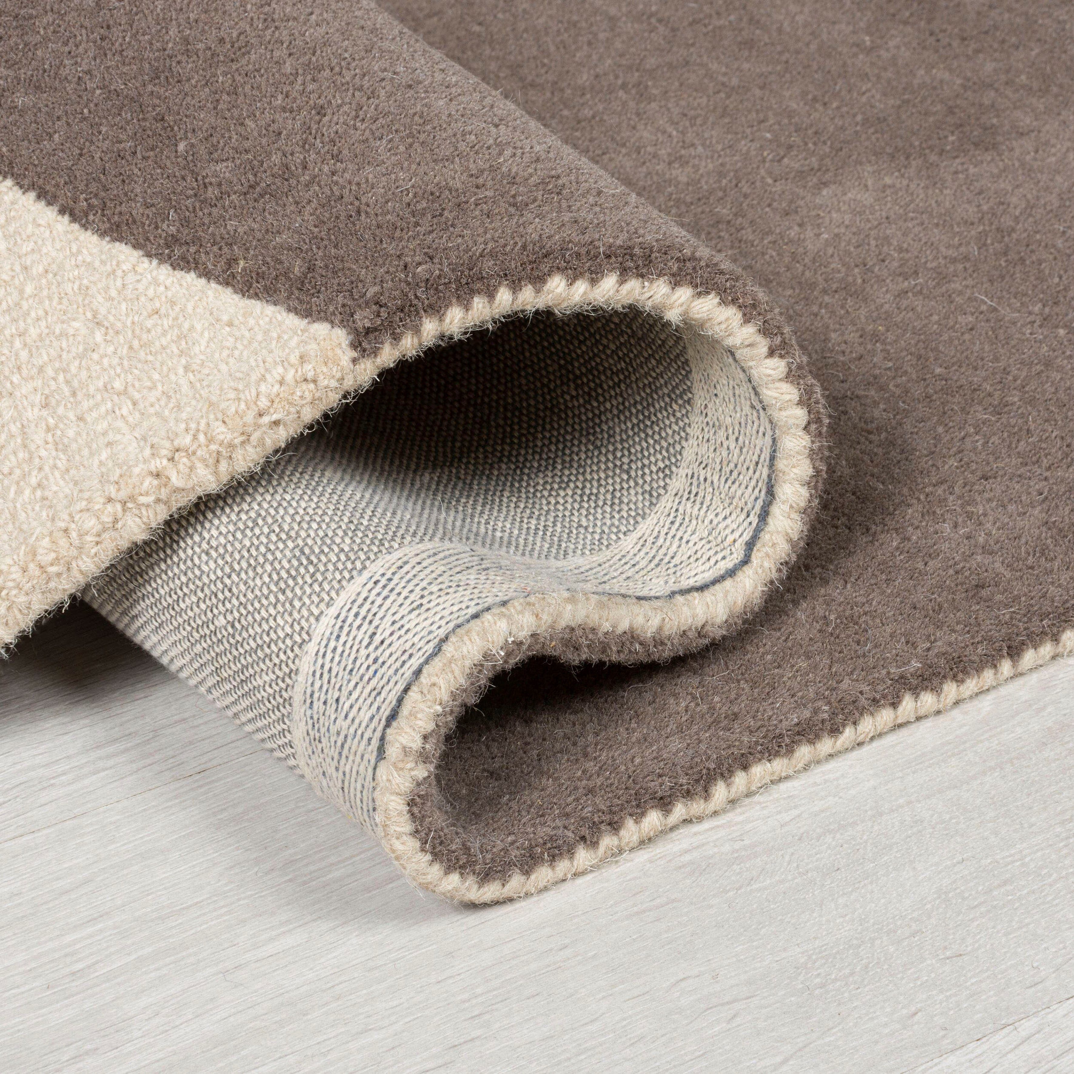 FLAIR RUGS Wollteppich Glow, gemustert & modern, rechteckig, Höhe: 8 mm, fußbodenheizungsgeeignet, mit Hoch-Tief-Effekt