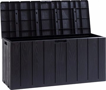 ONDIS24 Sitztruhe Gartenbox Helsinki Kissenbox Auflagenkiste anthrazit 270 Liter, rollbar, witterungsbeständig