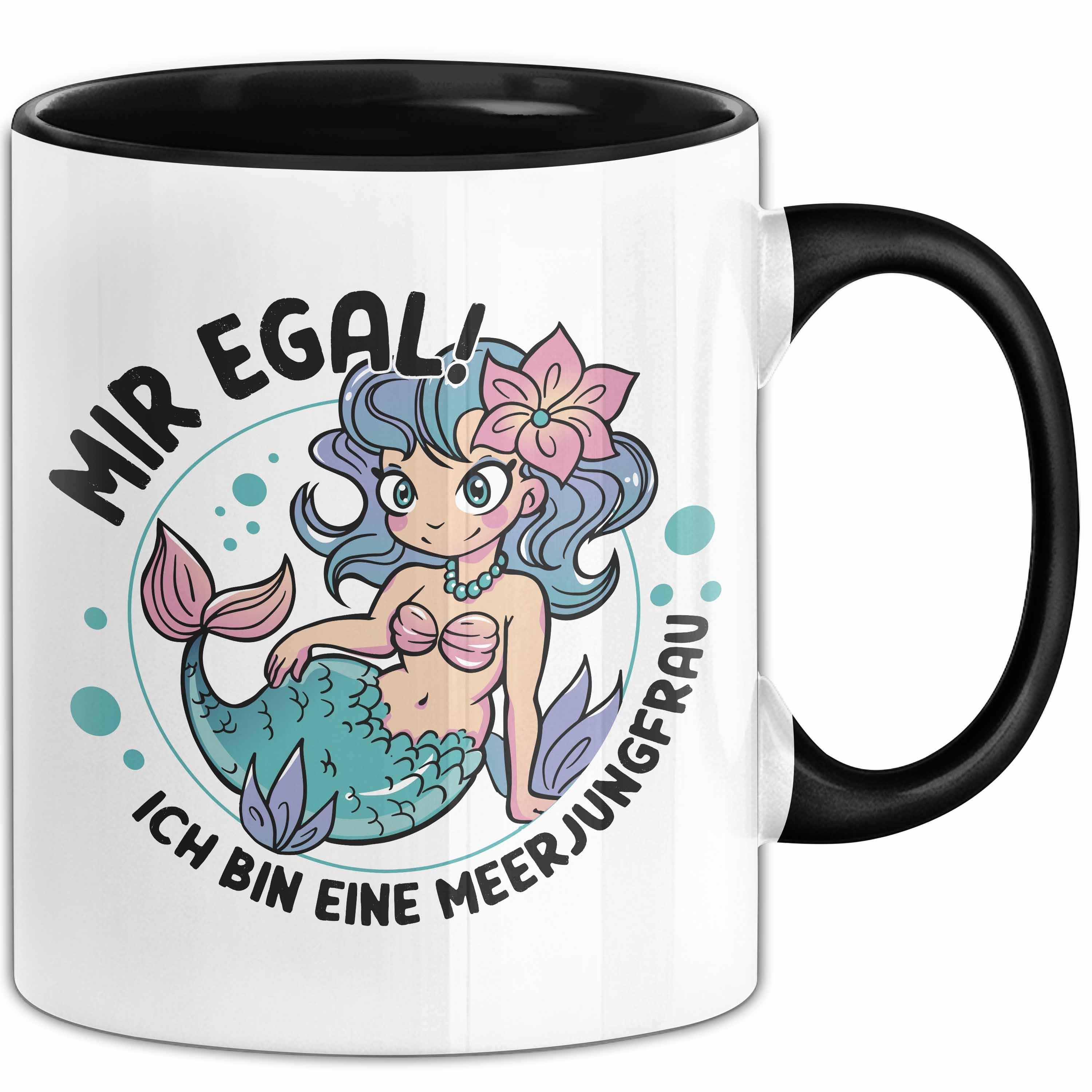 Trendation Tasse Meerjungfrau Geschenk Tasse für Mädchen Nymphe Nixe Becher Grafik Mir