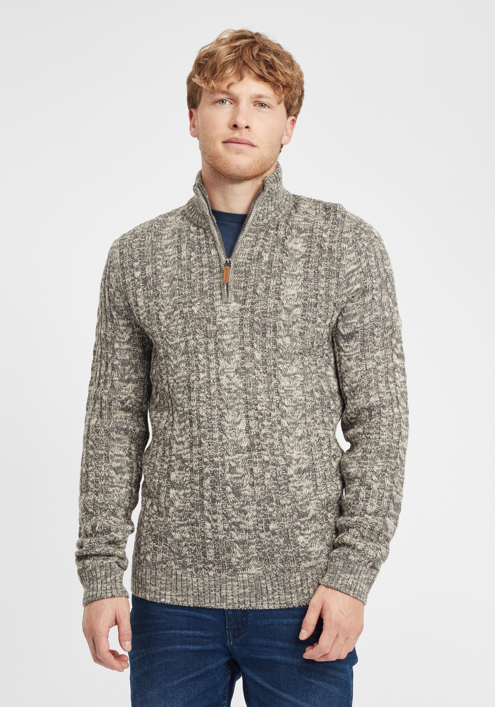 Blend Troyer BHZotem Grobstrick-Troyer mit Stehkragen günstig online kaufen