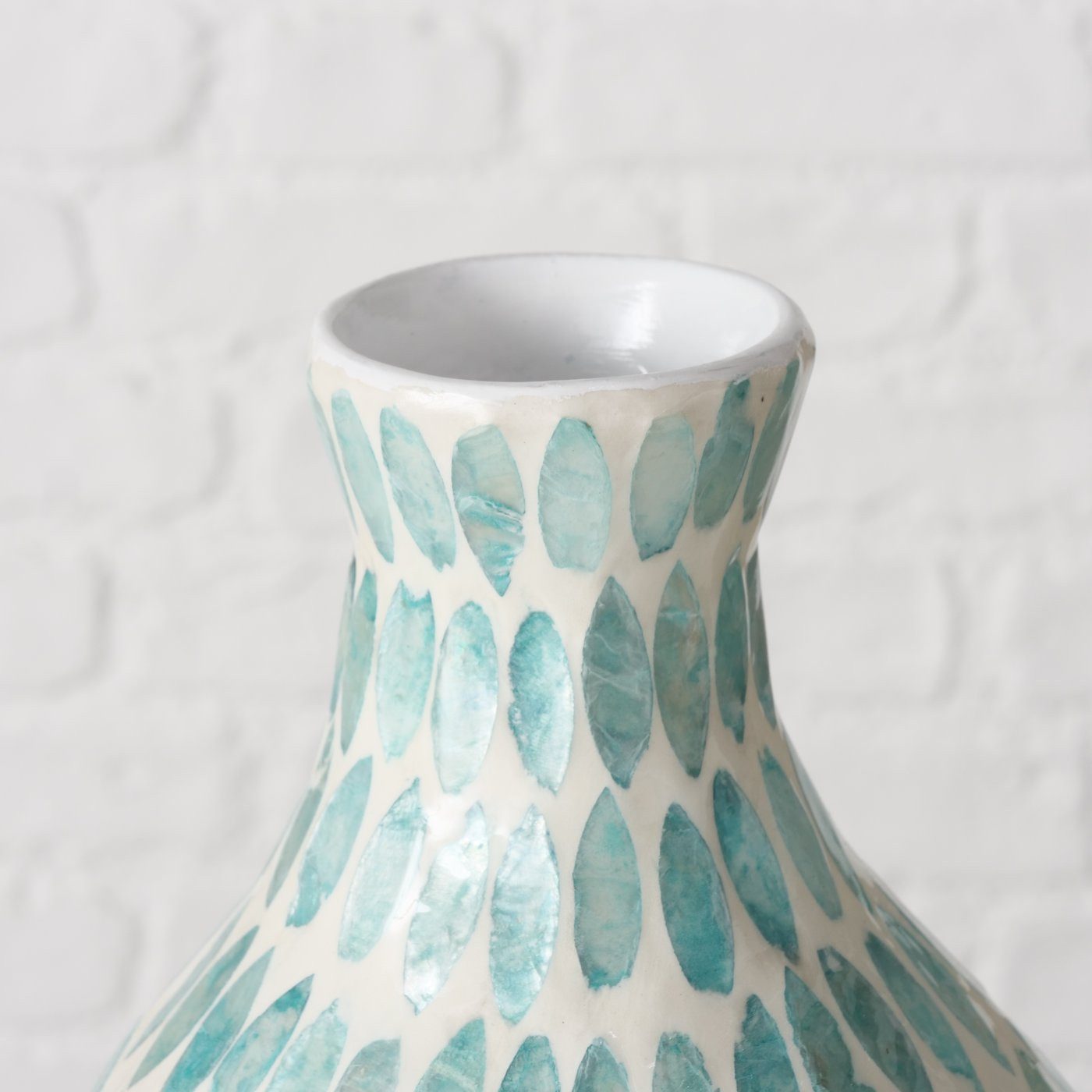 BOLTZE Dekovase Mosaikvase, Livas Muscheln 32cm hoch