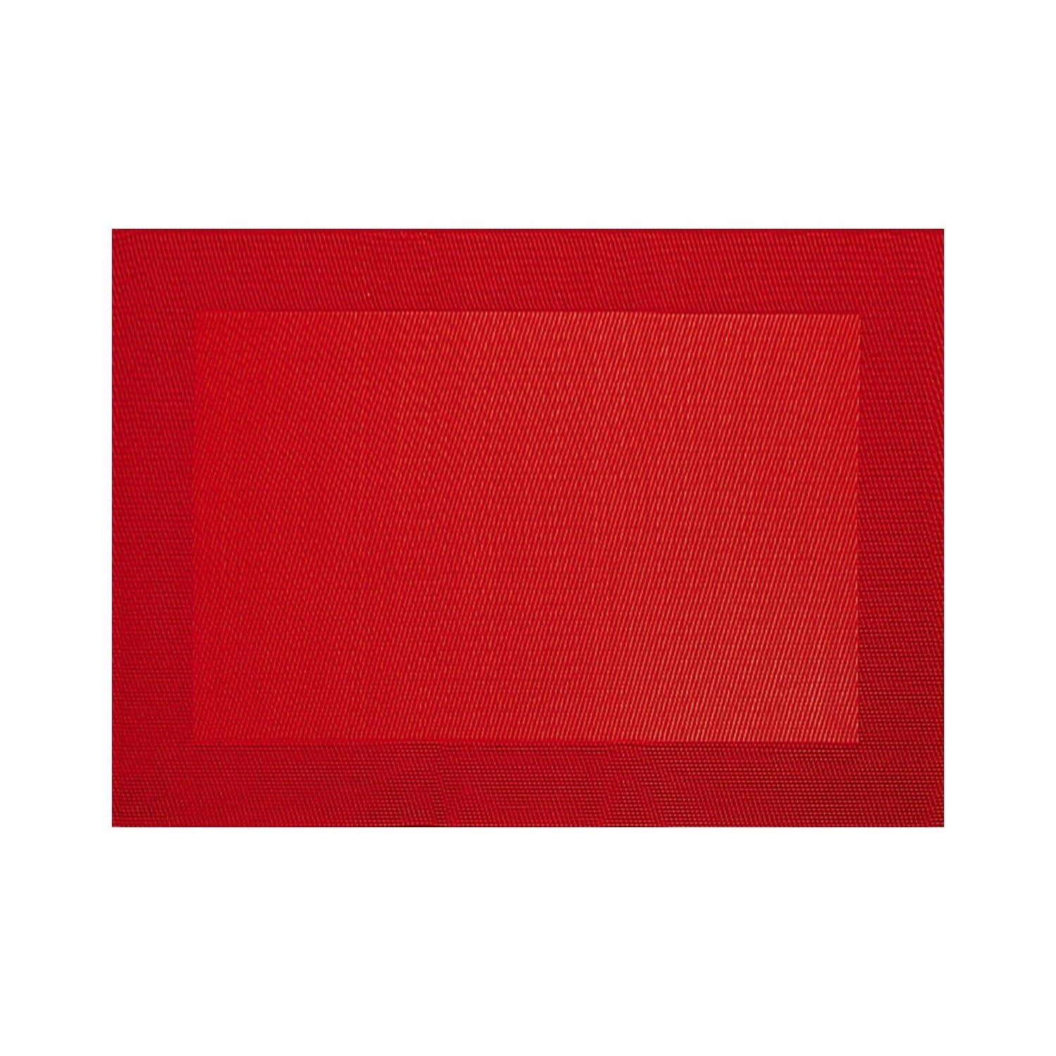 Platzset, Weboptik Tischset, ASA SELECTION, (1-St), 46 x 33 cm rot