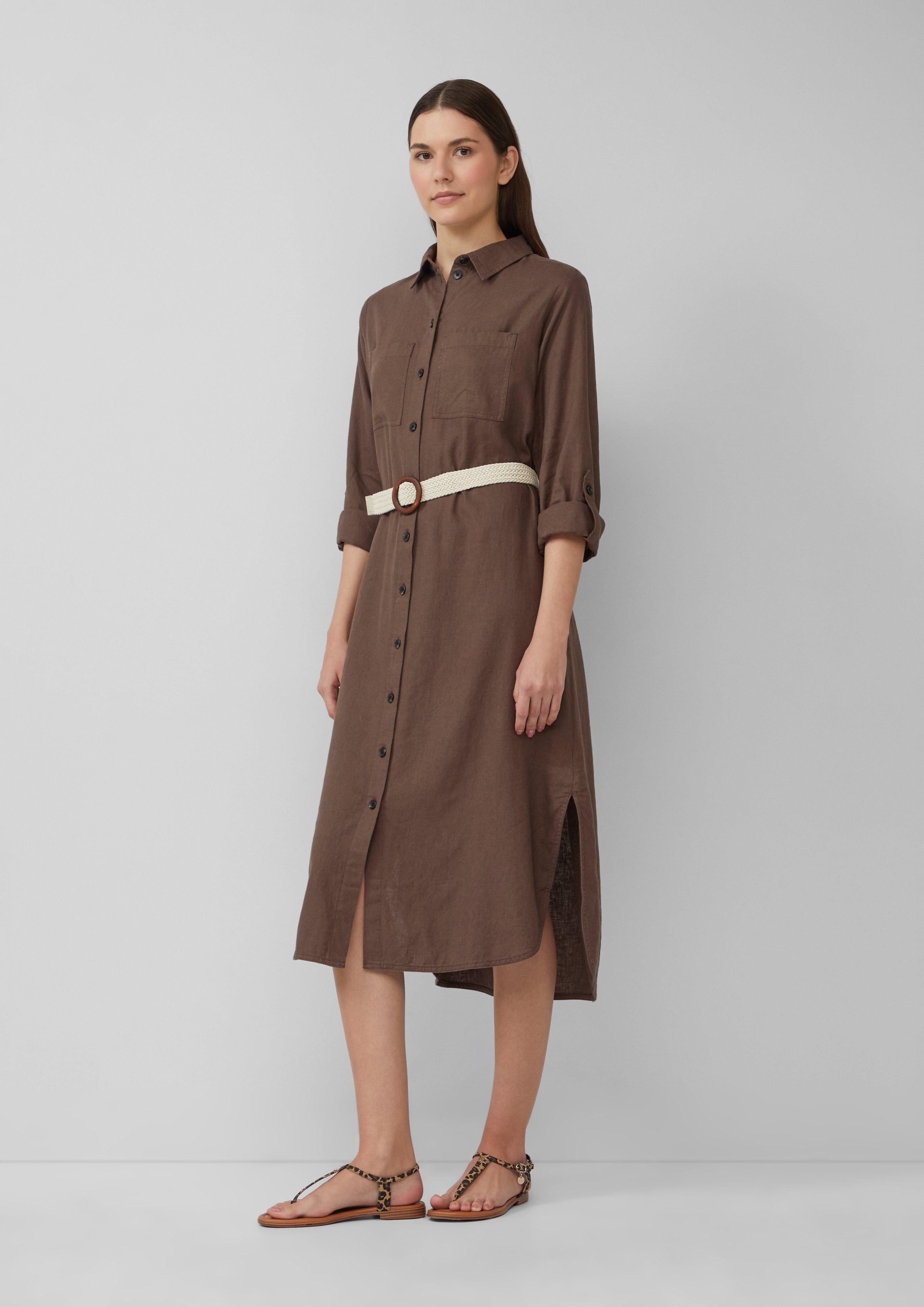 s.Oliver Maxikleid Hemdblusenkleid im Relaxed Fit günstig online kaufen