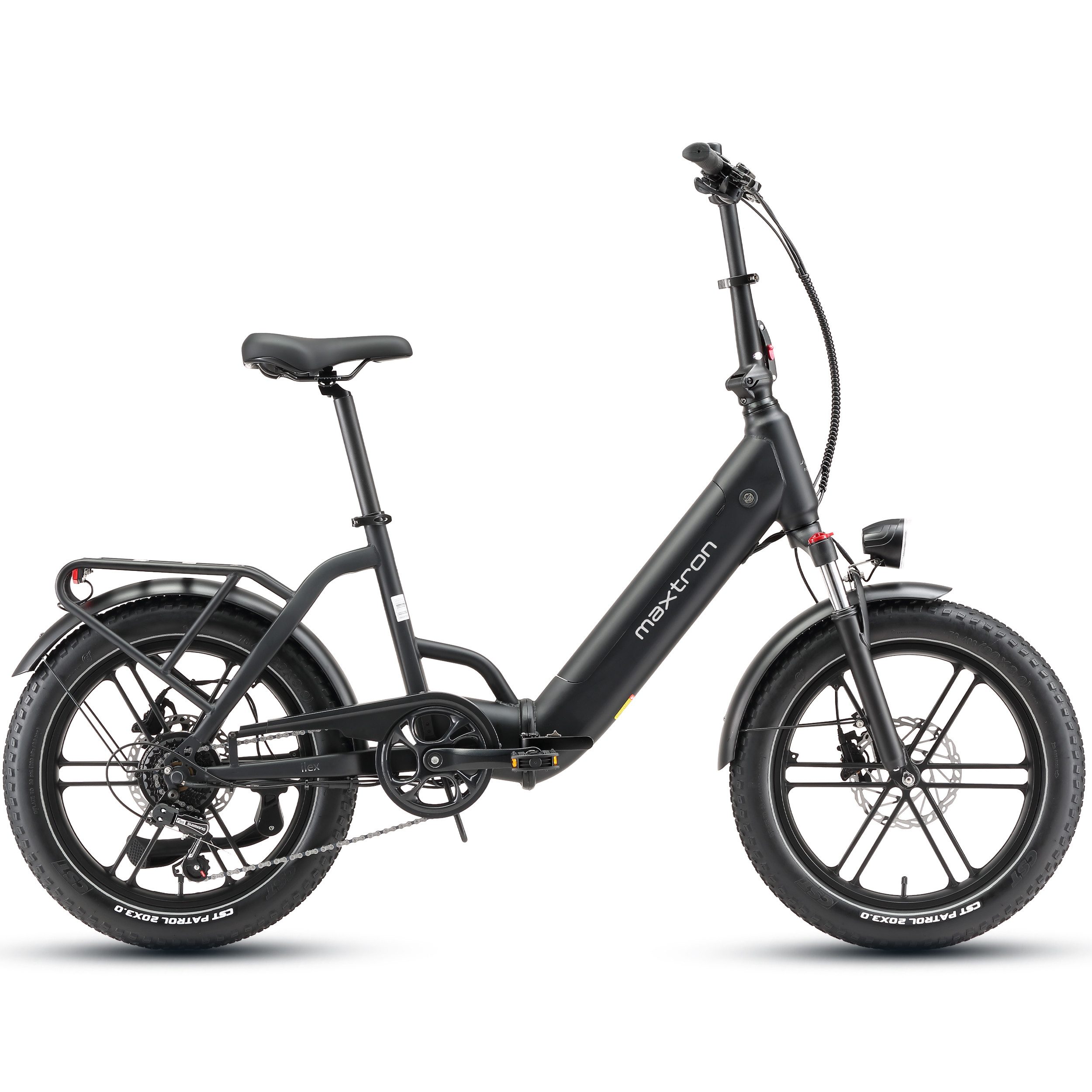 Maxtron E-Bike ATB Maxtron Ilex 20" City-E-Bike, 7 Gang Shimano, Kettenschaltung, Heckmotor, 691 Wh, (Packung), (mit integr. Akku), Elektrofahrrad für Alltag und Einkauf