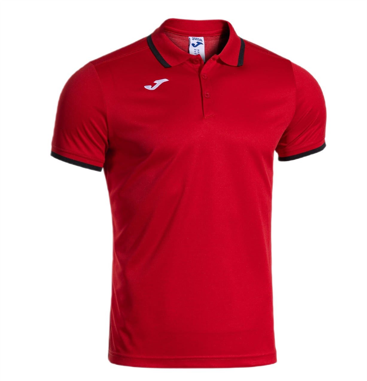 Joma Poloshirt Combi Premium (komfortable Passform, atmungsaktiv) rot/schwarz Herren