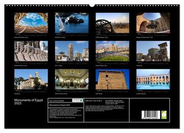 CALVENDO Wandkalender Monuments of Egypt 2023 (Premium-Calendar 2023 DIN A2 Landscape)