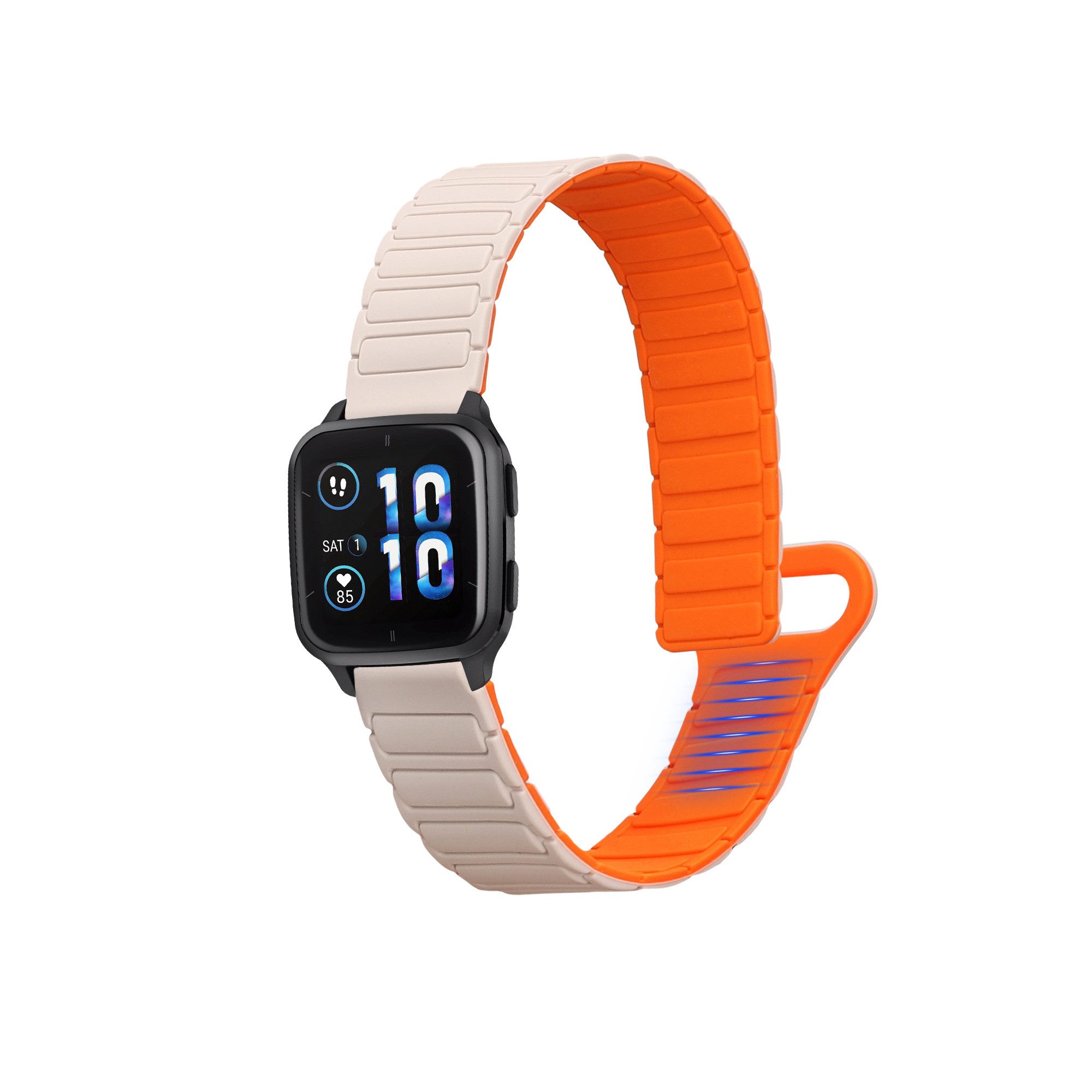 kwmobile Ersatzarmband für Garmin Venu Sq 2 Music / Sq 2 / Vivoactive 6 / Smartwatch, 1-tlg., Fitnesstracker Silikon Band mit Magnetverschluss