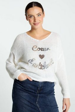 Cassis Longpullover Pullover Mit Coeur D'artichaut-Schriftzug (1-tlg)