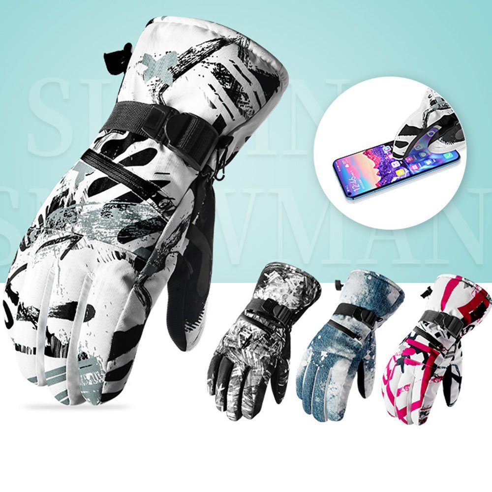 Haiaveng Skihandschuhe Wasserdichte Skihandschuhe Fingern Handys grau 10 zum Anfassen mit von