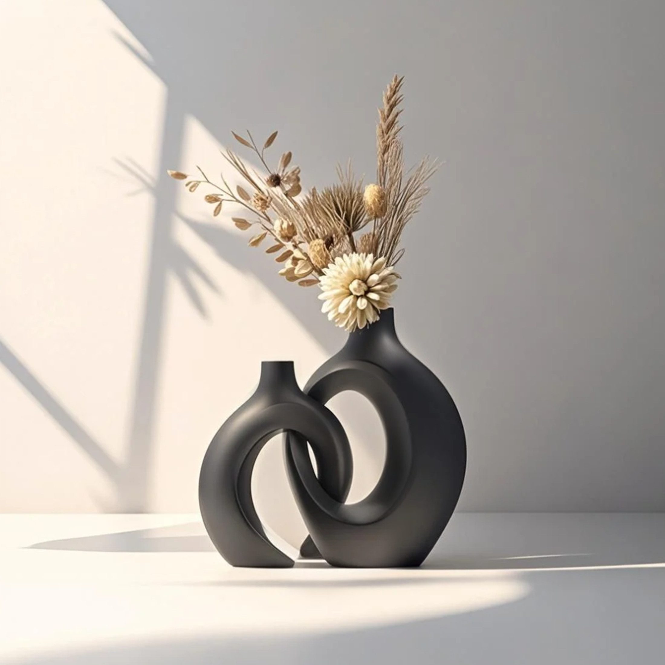 YINDN Dekovase 2er-Set Keramik Vase, Getrocknete günstig online kaufen
