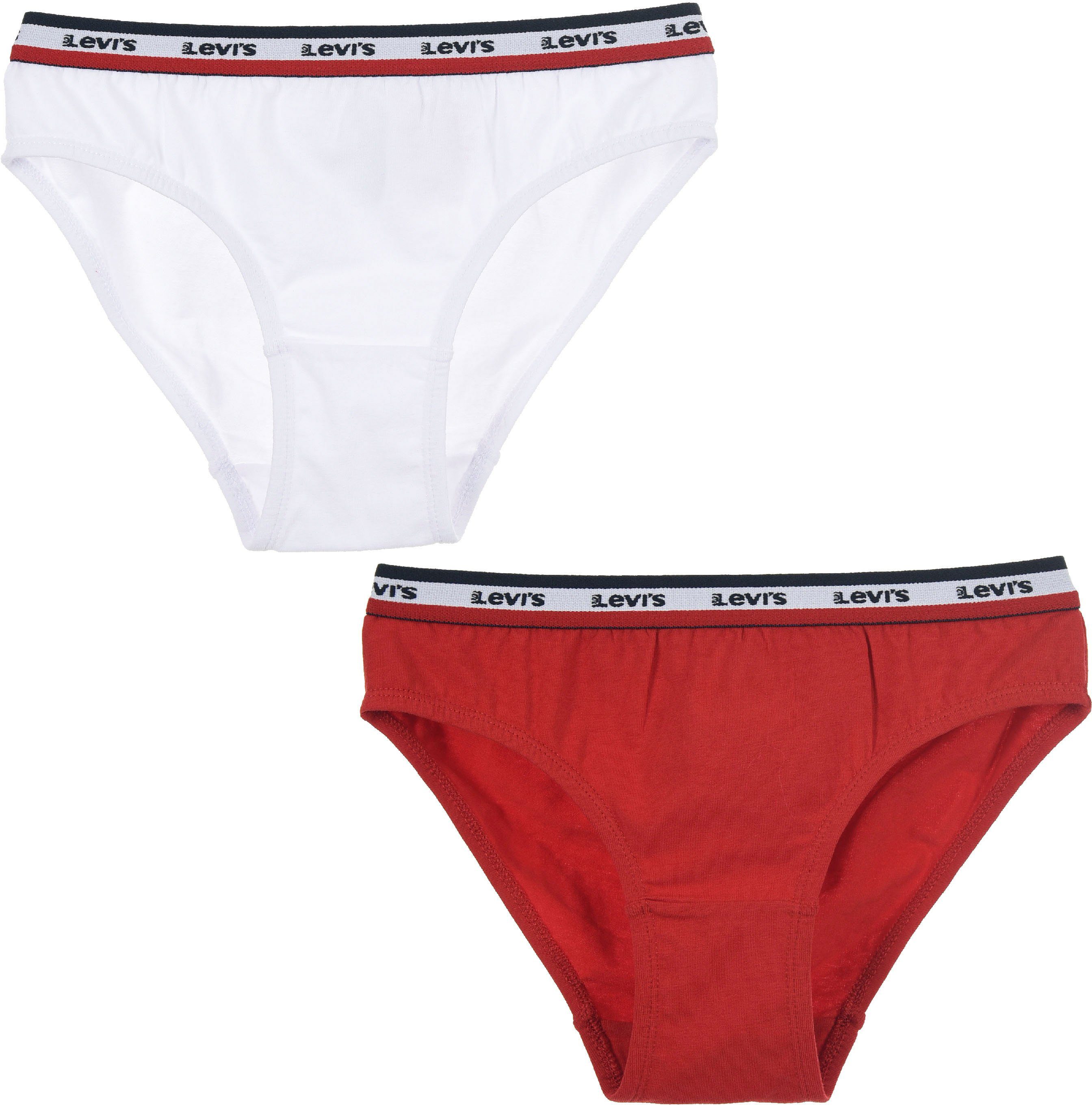 Levi's® Kids Slip (2-St) for GIRLS white-red | Klassische Slips