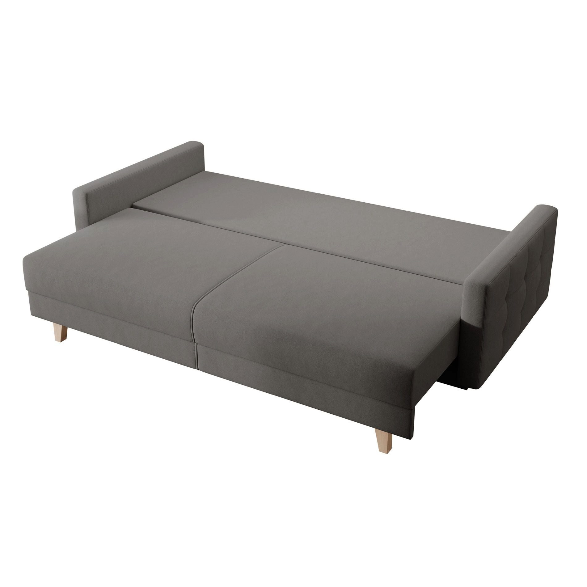 Selsey Schlafsofa, 3-Sitzer Sofa mit Schlaffunktion und Bettkasten, Samtbezug