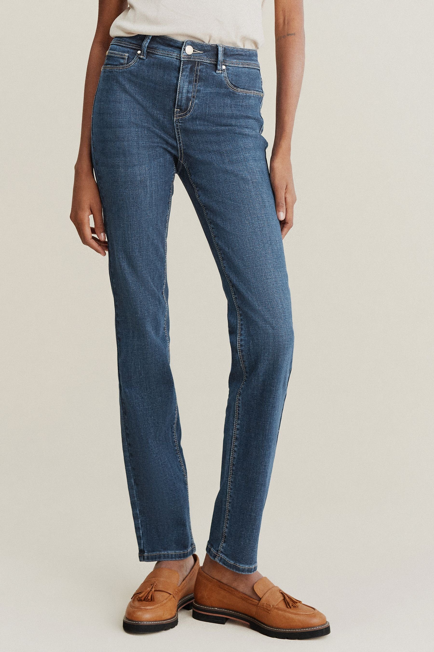 Slim Blue (1-tlg) Fit Next Dark Slim-fit-Jeans Power-Stretch-Jeans