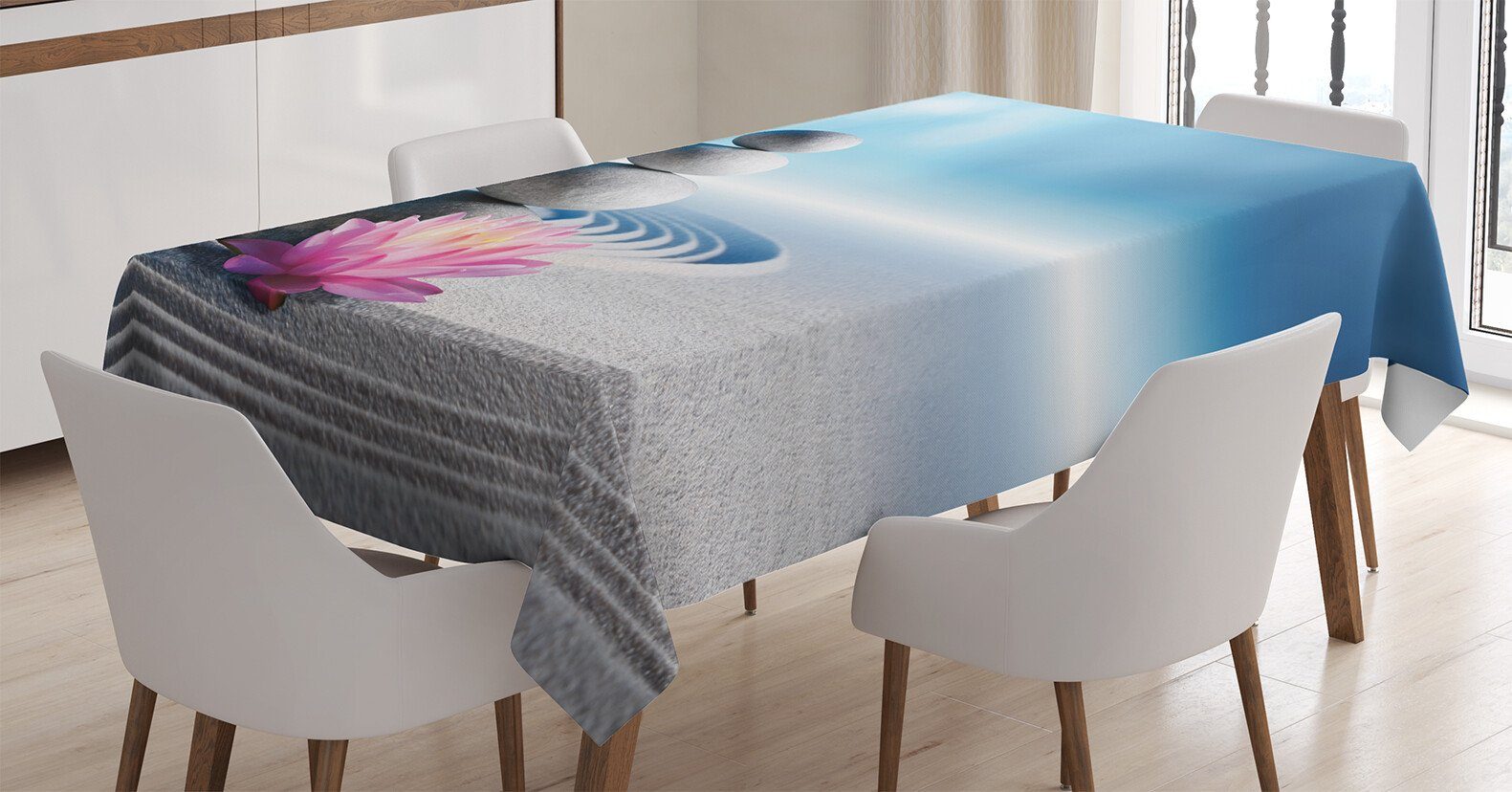 Abakuhaus Tischdecke Farbfest Waschbar Für Lotus Blume den Farben, Harmony Meditation Bereich Außen geeignet Klare