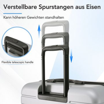 Flieks Trolleyset, 4 Rollen, (Set, 3 tlg., L & XL Erweiterung), Kofferset Hartschalen-Trolley Handgepäck Reisekoffer Set