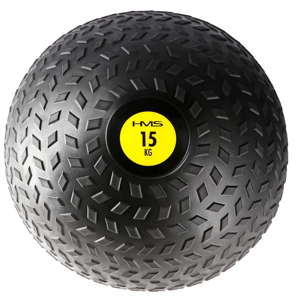 HMS Medizinball Slamball Gewichtsball Wurfball (Spar-Set, 1-St., 30 cm Ø rutschfest), 15 kg, 30 cm, Sandfüllung, genoppt, wasserdicht