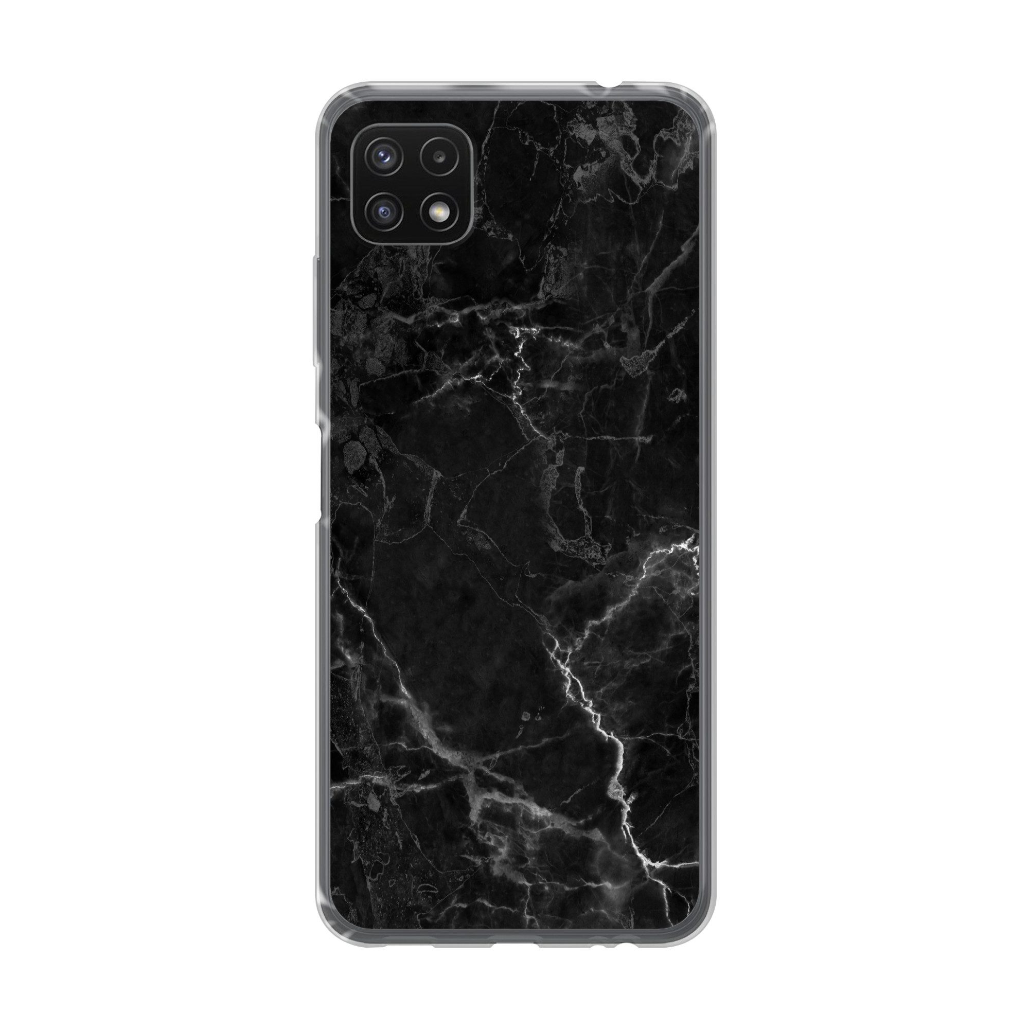Handyhülle für Samsung Galaxy A22 5G Marmor - Schwarz - Weiß - Textur - Marmoropt