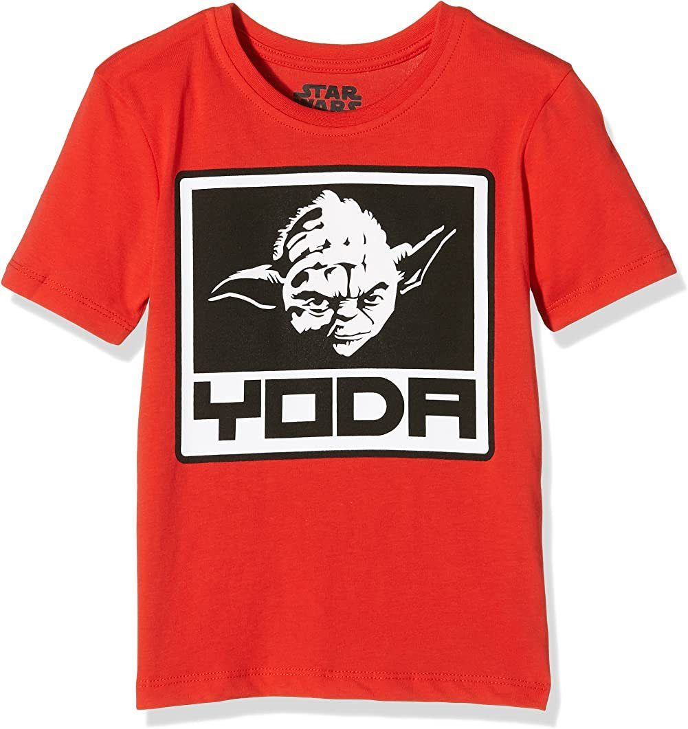 Print-Shirt Yoda Star Wars Kinder T-Shirt Rot