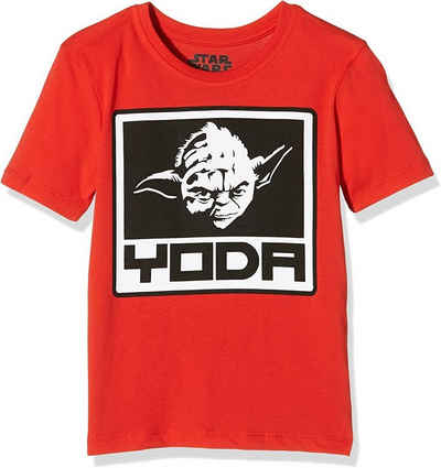 Star Wars Print-Shirt Yoda Star Wars Kinder T-Shirt Rot