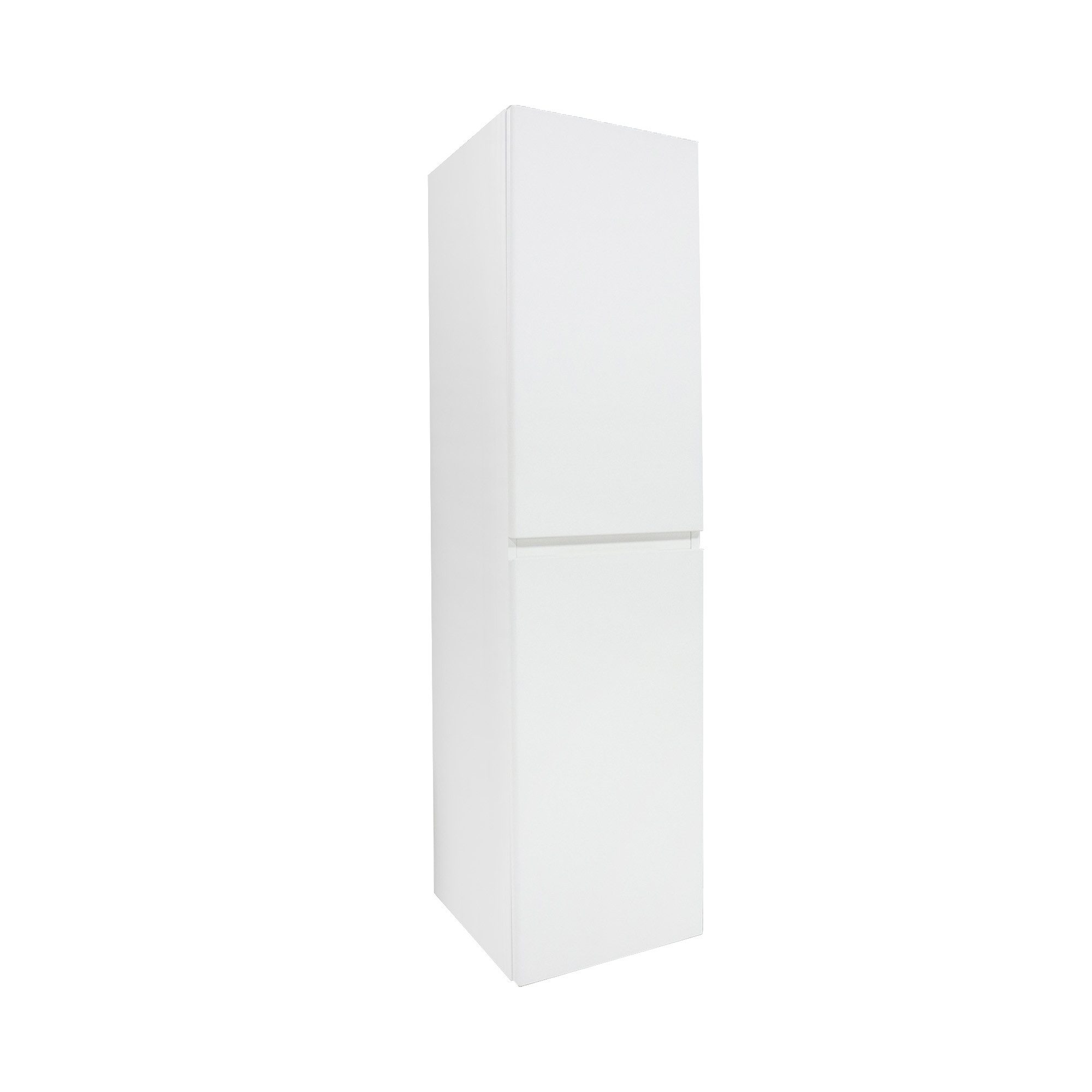 Karen Badezimmer-Set Hochschrank Vega, (Komplett-Set, Standartmäßig 3-Teilig (Unterschrank, Spiegelschrank, Waschbecken), Optionaler Hochschrank, 1-St., Unterschrank mit Schubladen, Spiegelschrank mit Türen & Regalen), Edles Design, Acryl Matt-Beschichtung, Softclose, Griffleisten