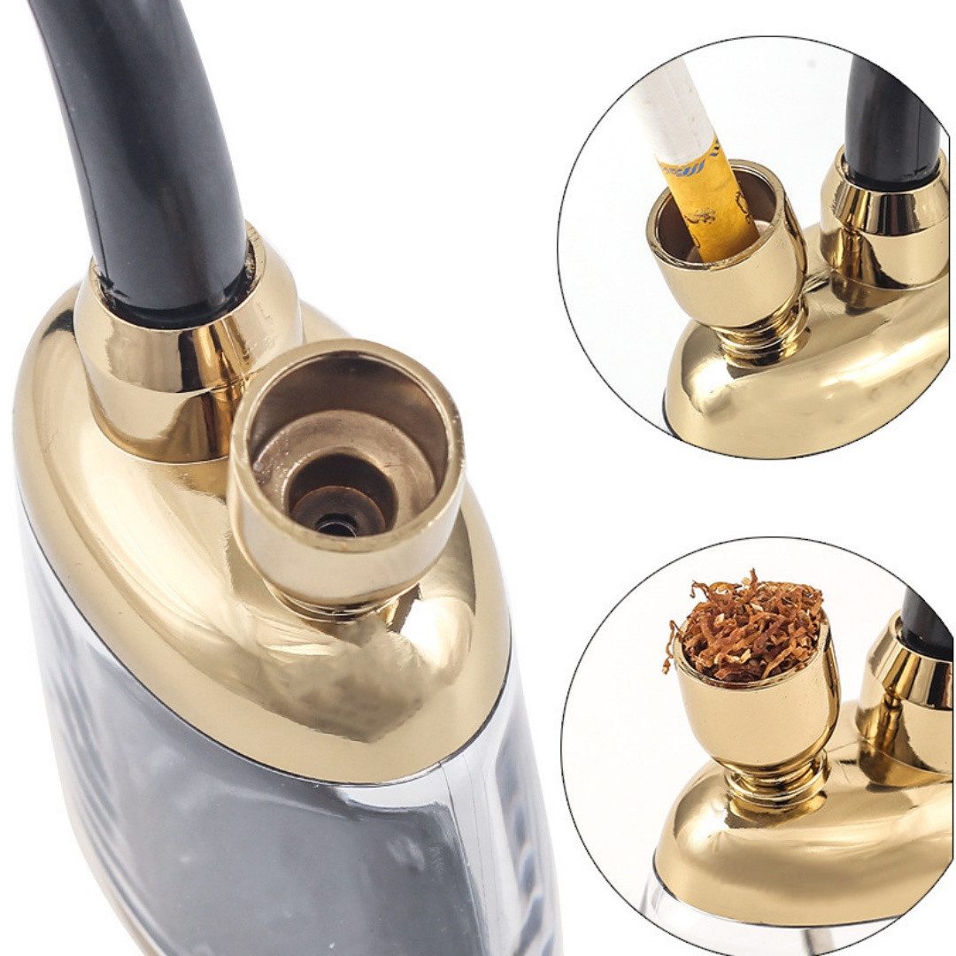 VEKROBOT Handpfeife Wasserpfeife 2 in 1 Tragbare Shisha Wasserfiltersystem für unterwegs, (Set, 1-St., Abnehmbar & waschbar – mühelose Reinigung), Doppelfilter System für besonders sanften Genuss