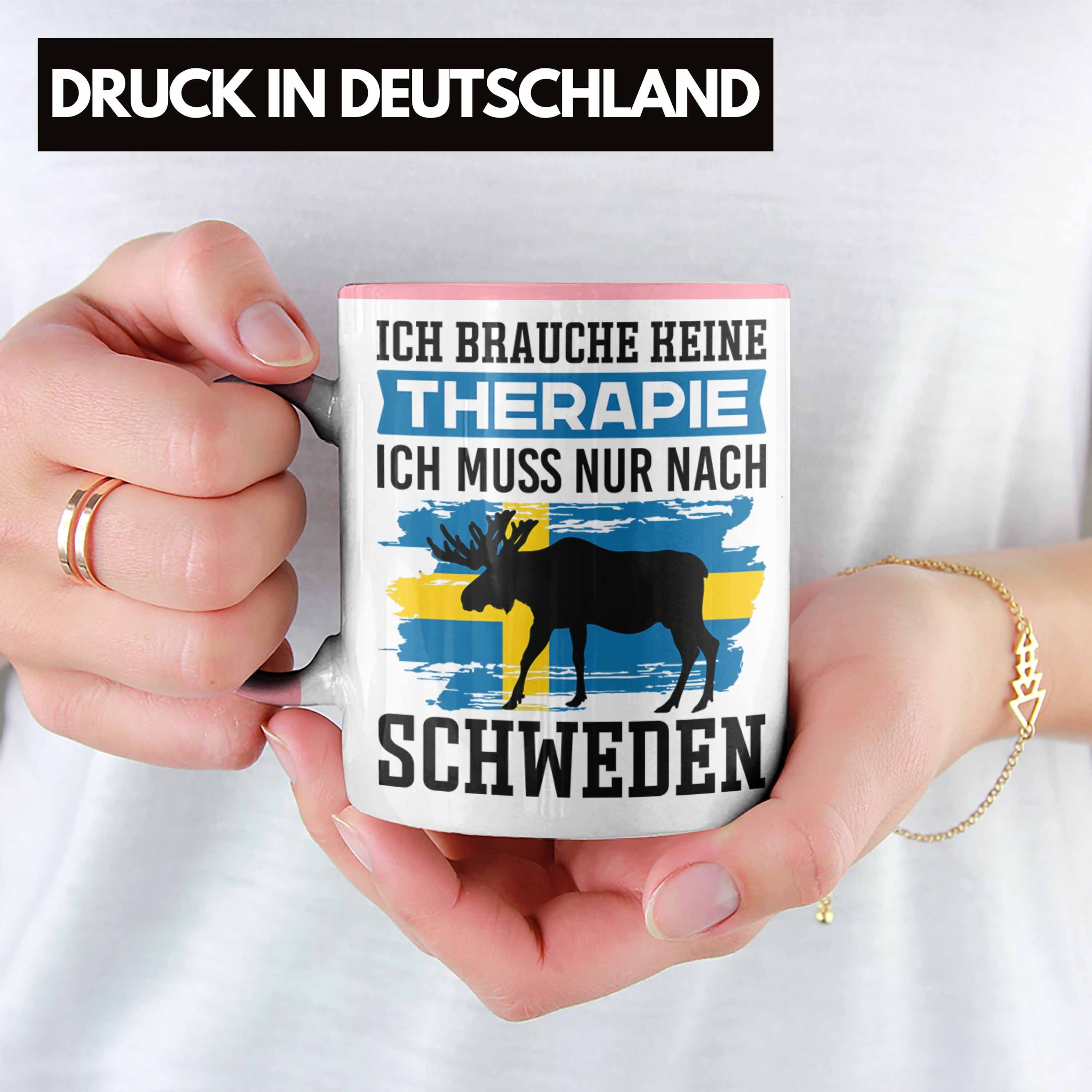 Rosa Ich Brauche Trendation Keine Tasse Therapie Tasse Geschenk Urlaub Schweden Ic Schweden