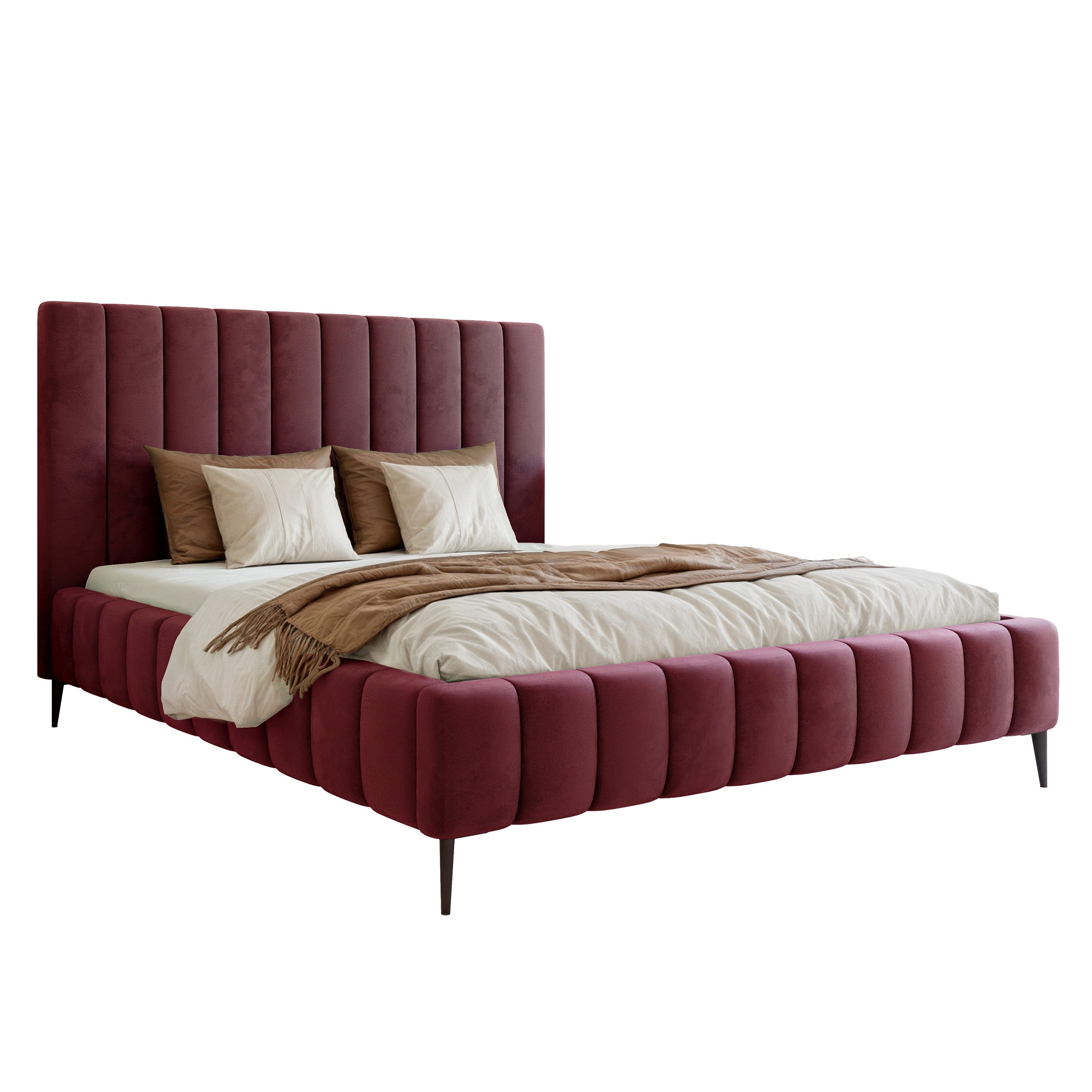 Goldstoff Polsterbett Luxuriöses Bett mit hohem günstig online kaufen