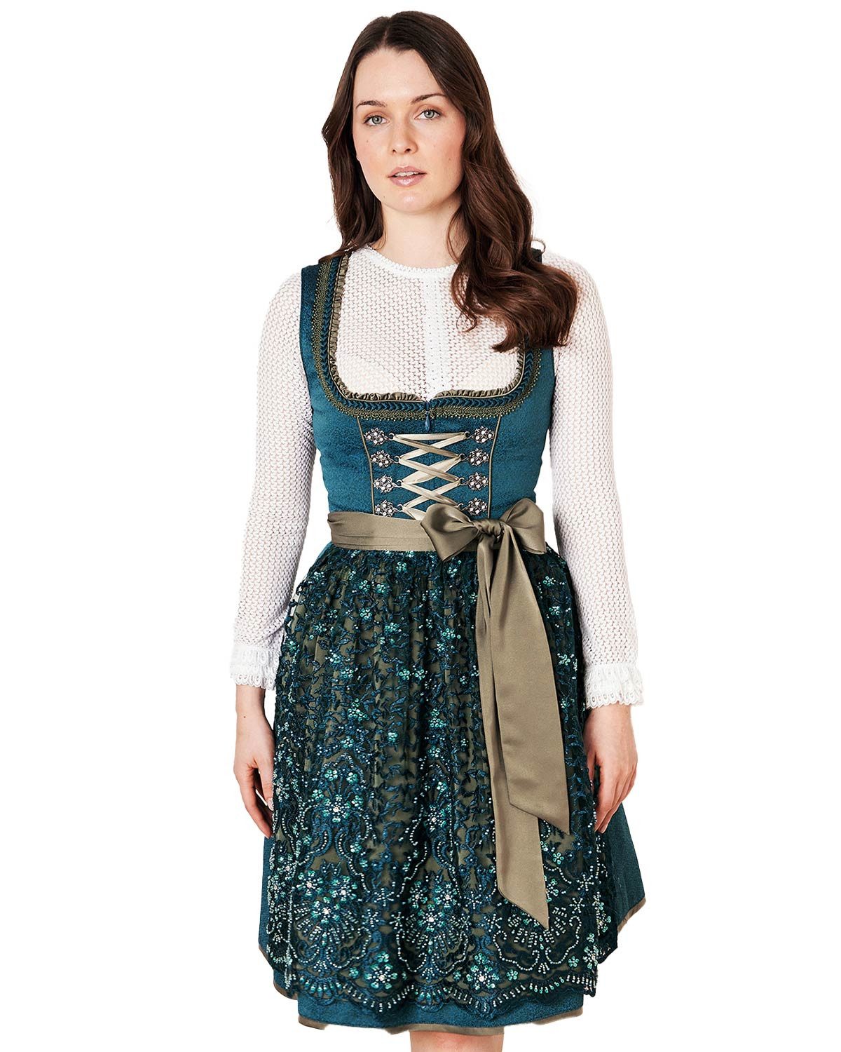 KRÜGER COLLECTION Dirndl Dirndl 'Cristina' mit Spitzenschürze 115366, Petr