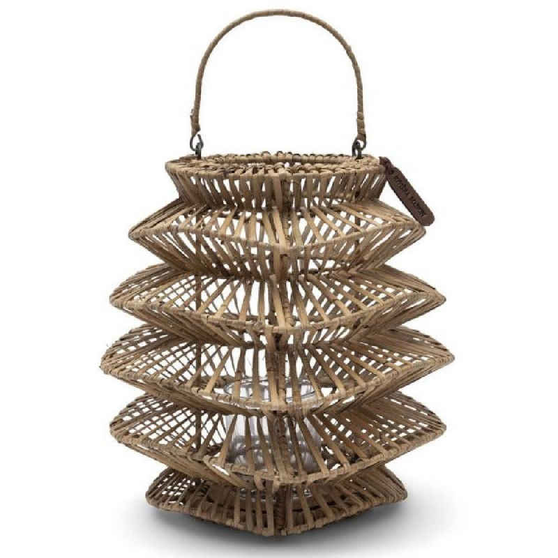 Rivièra Maison Windlicht Laterne Les Dunes Rustic Rattan Braun (31cm)