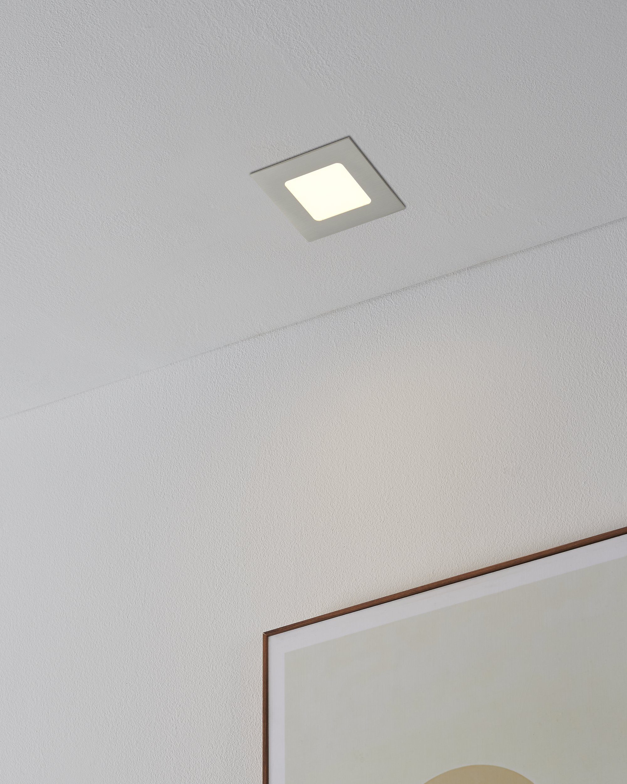 EGLO LED Einbauleuchte Fueva 1, Leuchtmittel inklusive, Deckenspot Metallguss in nickel-matt Kunststoff in weiß