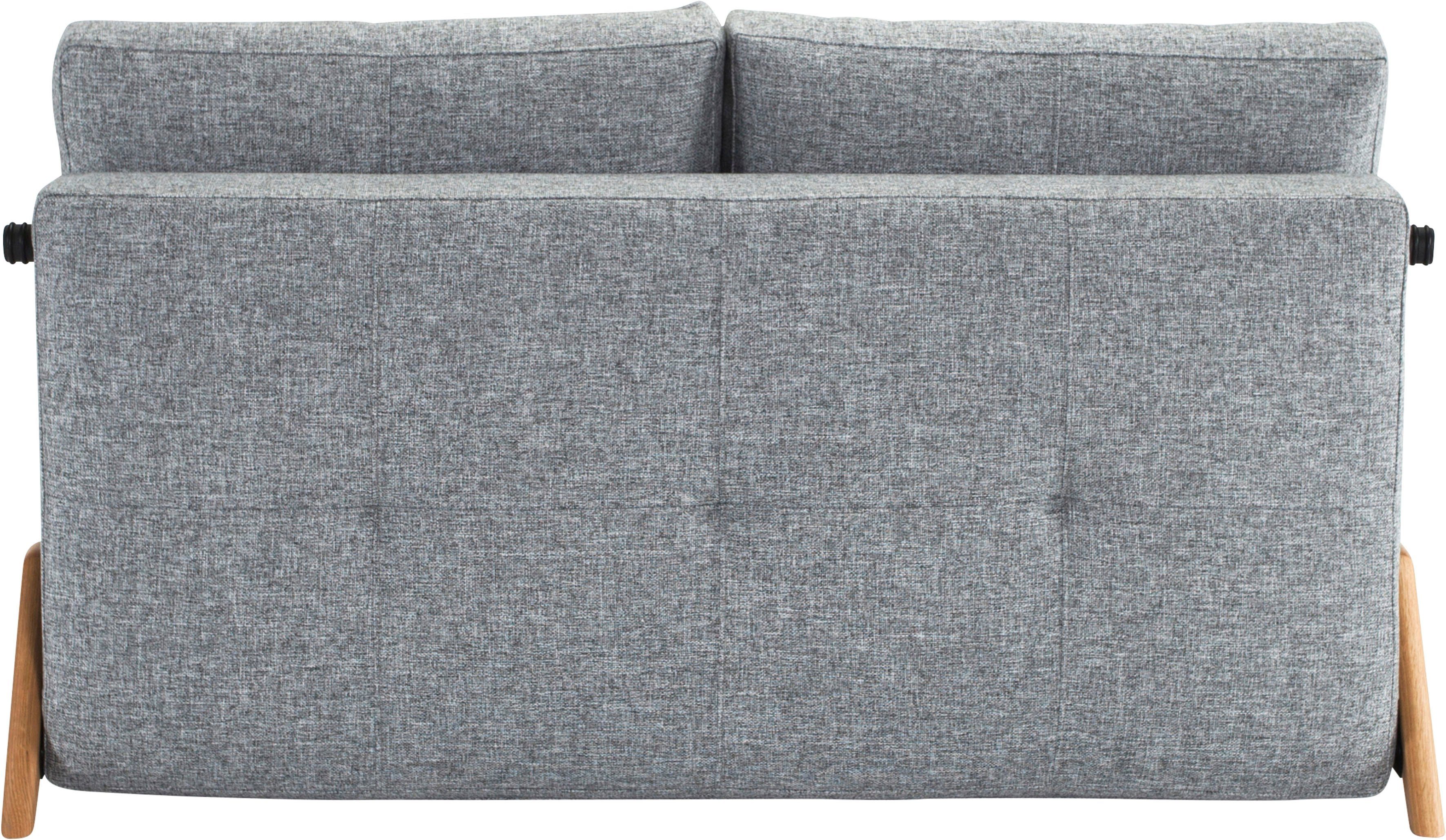 INNOVATION LIVING ™ Schlafsofa Cubed, mit granit aus Kompaktes 565 Eiche Füßen Klappsofa