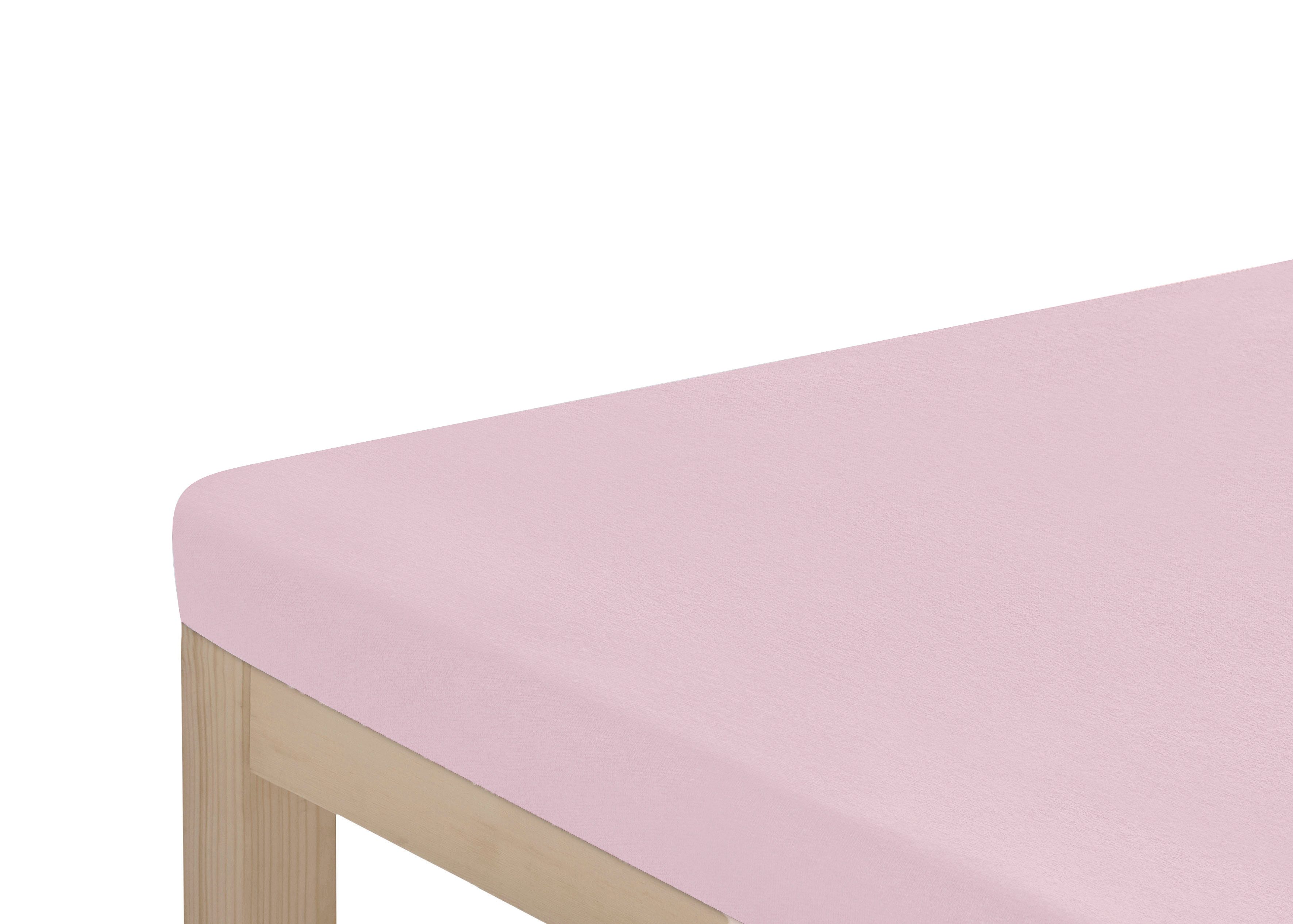 OTTO home Spannbettlaken Topper Basic, in Gr. 90x200, 140x200 oder 180x200 cm, Microfaser-Jersey, Gummizug: rundum, (1 Stück), Baumwolle, Matratzen bis 8 cm Höhe, Bettlaken, Spannbetttuch, Laken