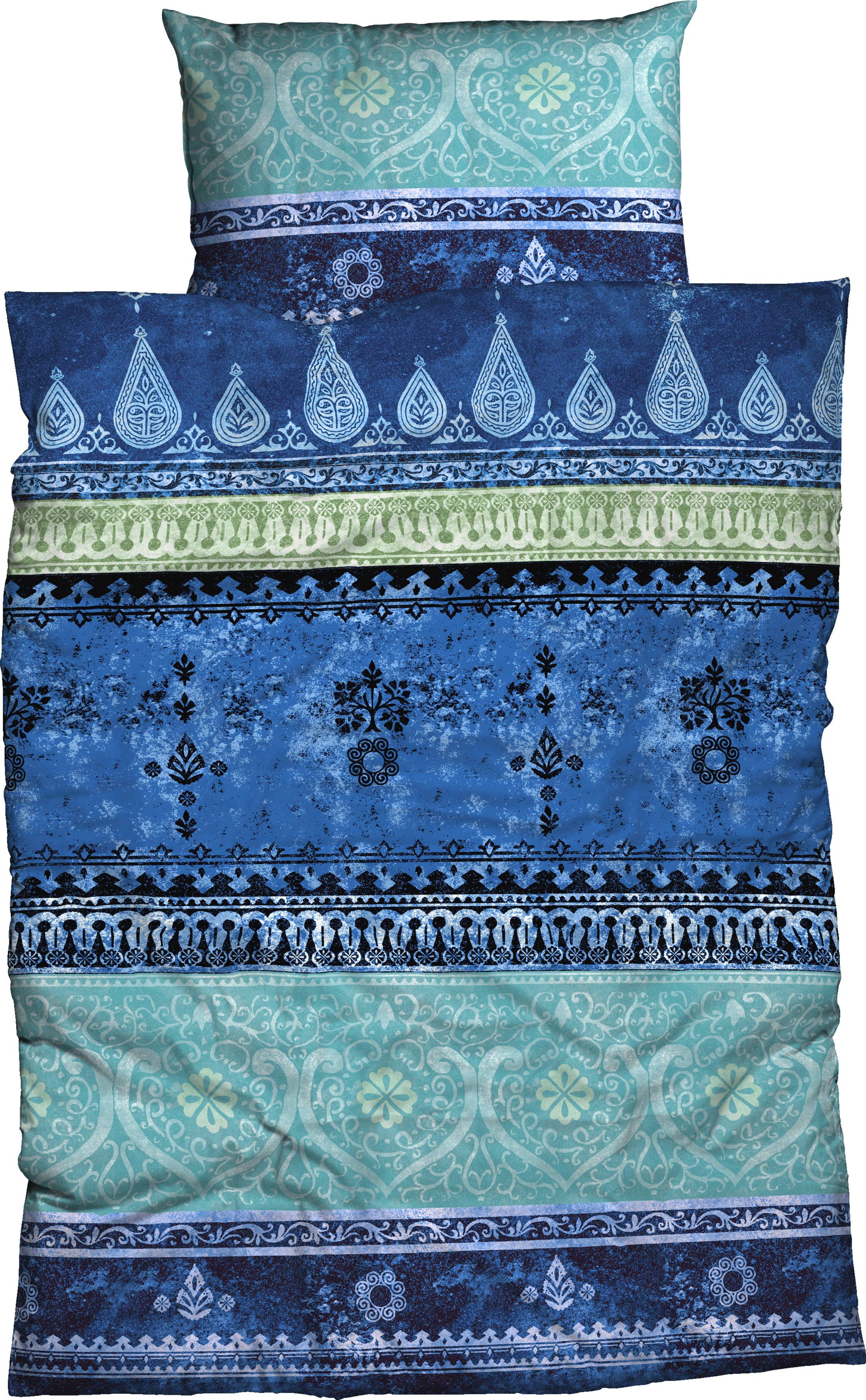 CASATEX Постельное белье Indi, Biber, 3 teilig, romantisch, orientalisch, weich und gemütlich