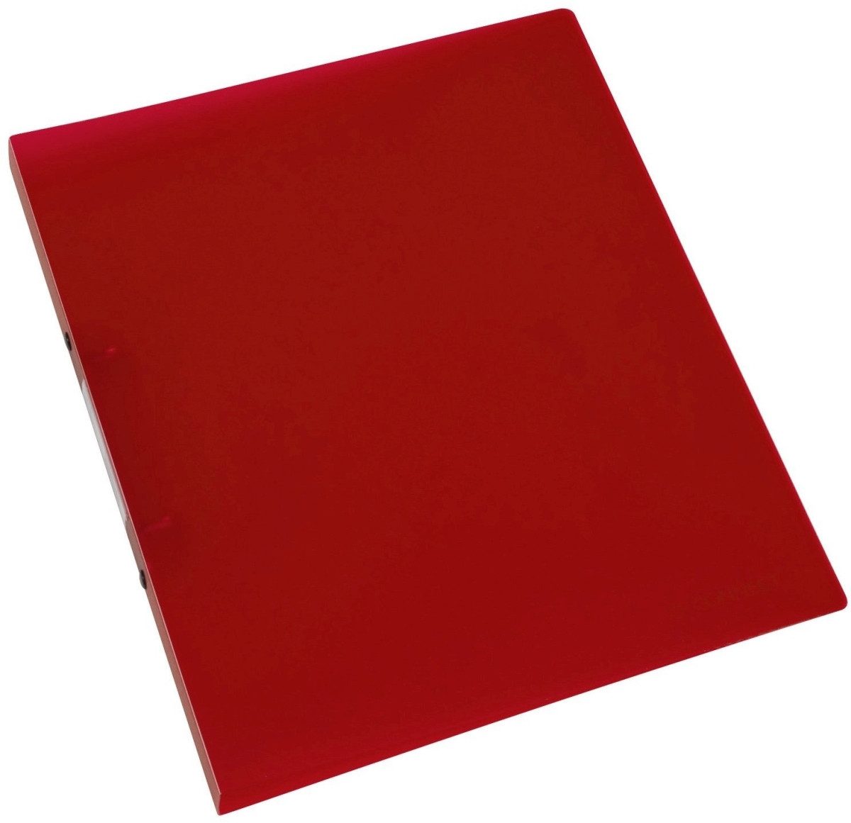 Präsentationsordner Ringbuch A4 2 Ringe 16mm rot-transluzent