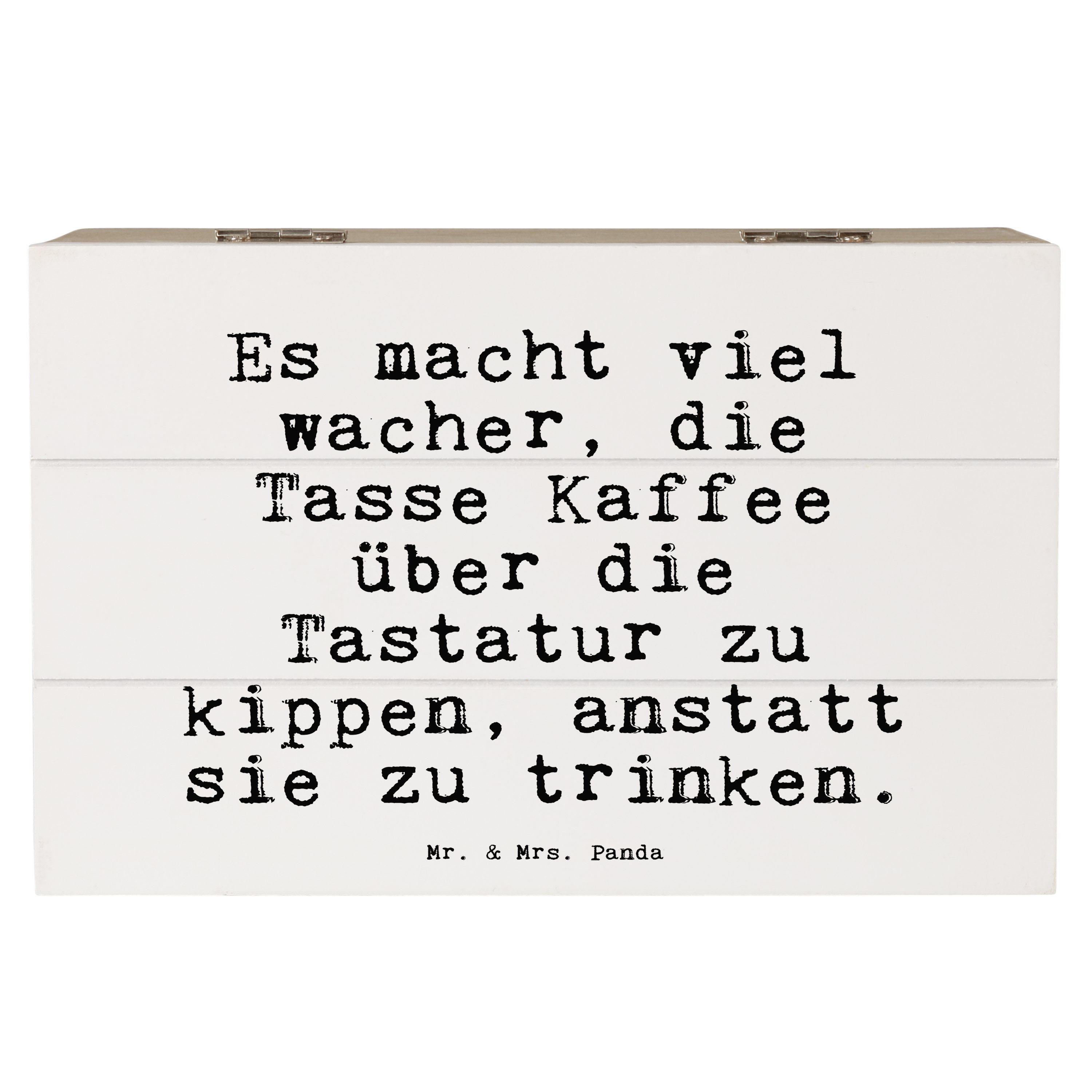 Mr. & Mrs. Panda Dekokiste »Es macht viel wacher,... Weiß Geschenk