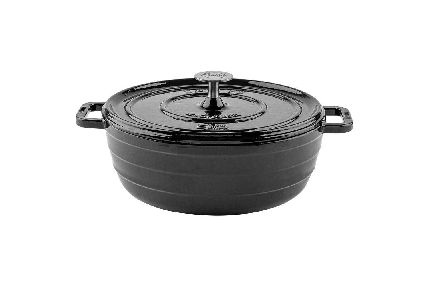 Sallys Schmortopf Vielseitiger Gusseisentopf ELA, ideal für Brot, Braten & Familienküche, Vollgusseisen mit hochwertiger Emaille-Beschichtung (inklusive Deckel, langlebig und ofenfest bis 250 °C), Gusseisentopf, Ø 29 cm / 5 l, Gusseisen mit Emaille, rund