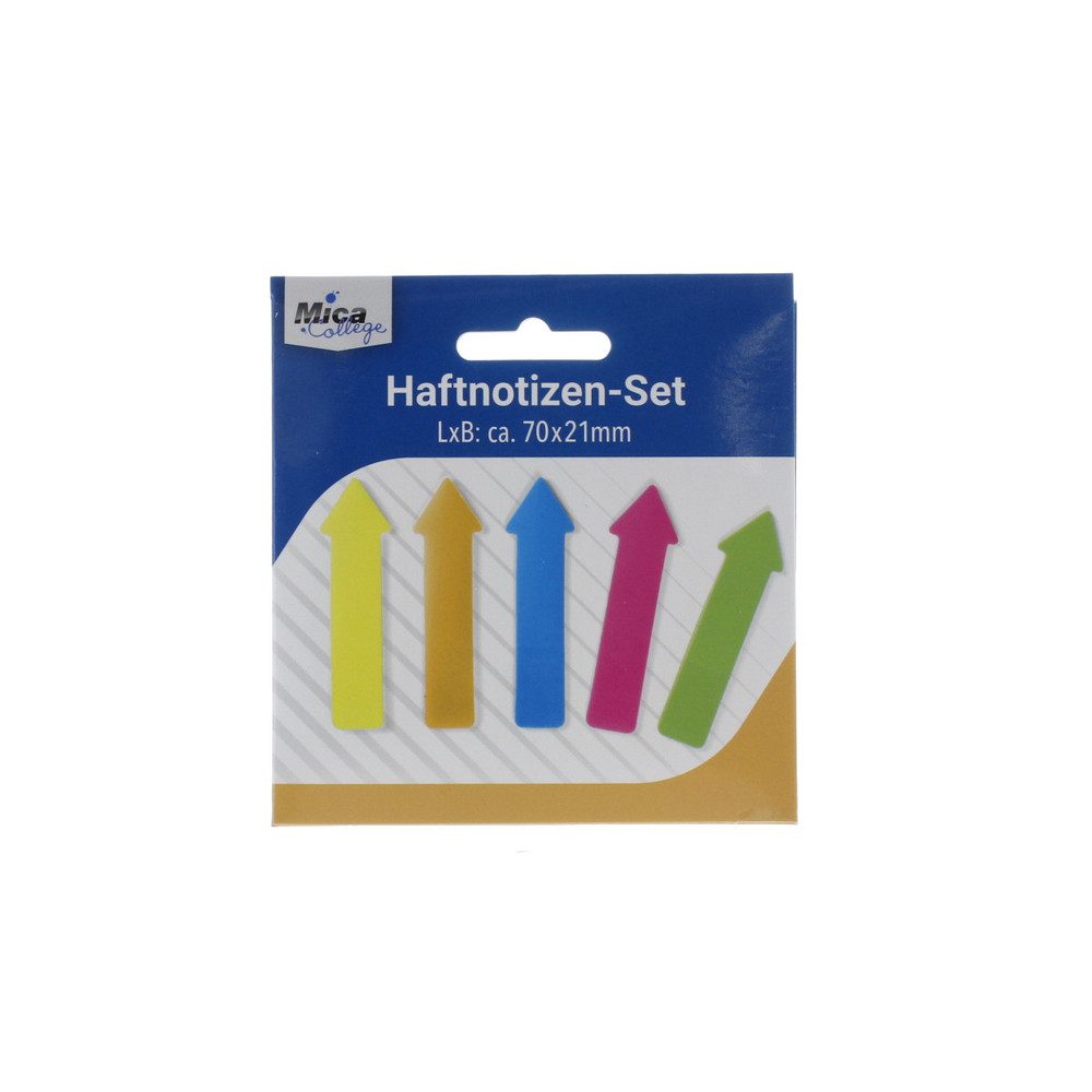 MICA Schulheft Haftnotizen-Set - Pfeile - ca. 7 x 2,1 cm