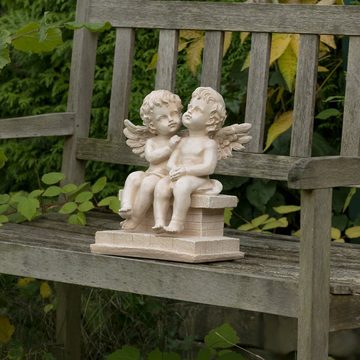 Moritz Engelfigur Geschwister sitzen auf Bank, Deko Engel Figur Engelsfiguren Dekoration Engelchen Skulptur Schutzengel