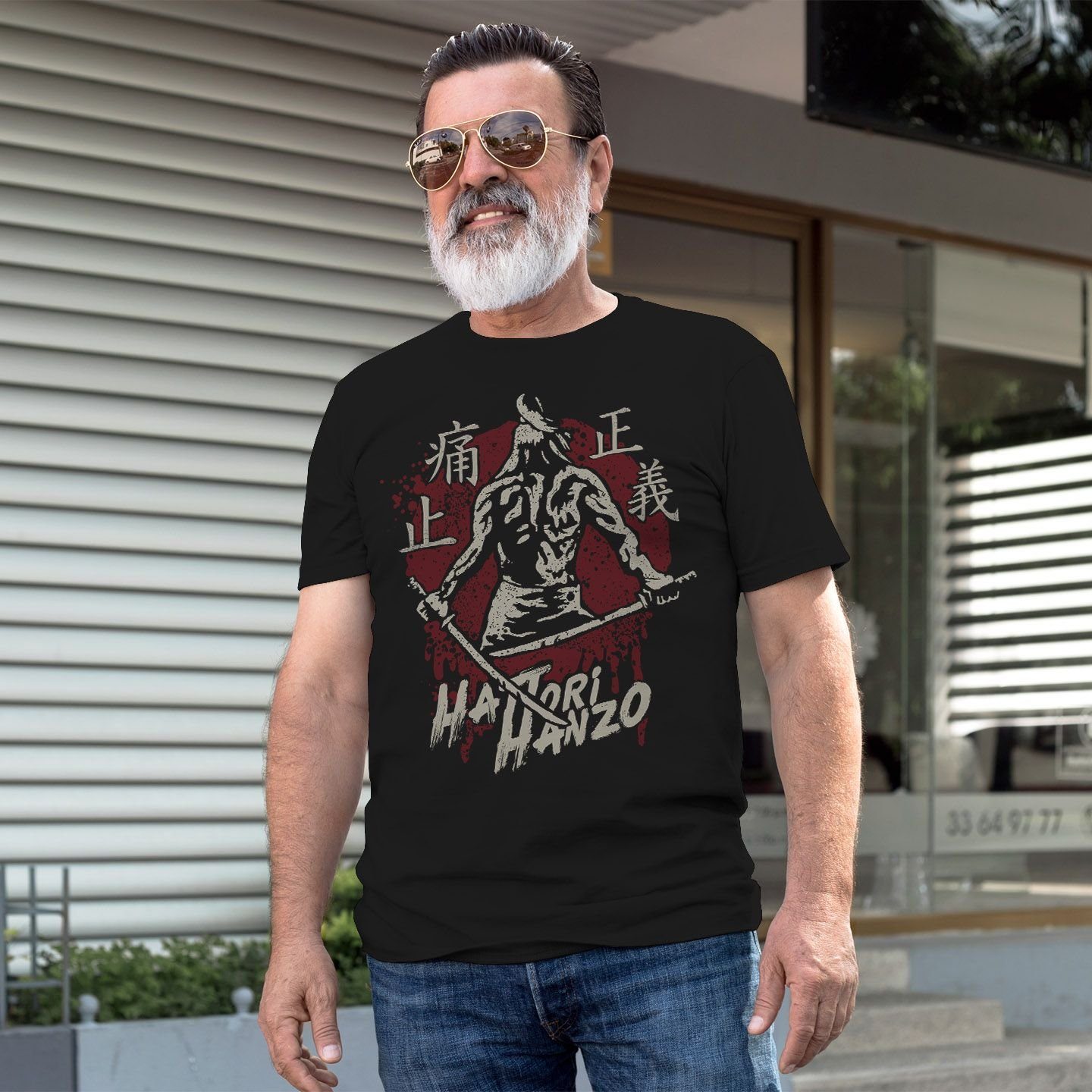 Neverless Print-Shirt Neverless® Herren T-Shirt Samurai günstig online kaufen