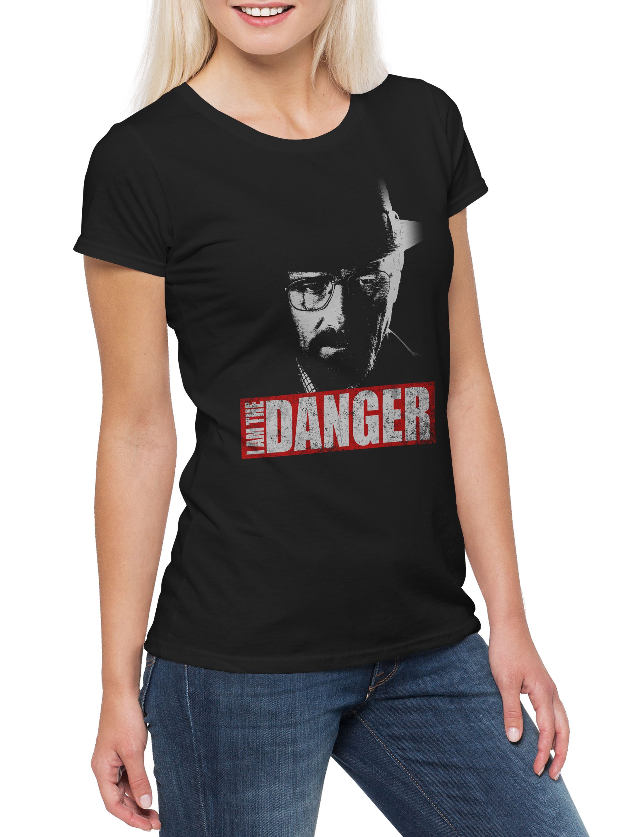 Print-Shirt Walter White I Am The Danger Damen T-Shirt Breaking Cook TV Bad