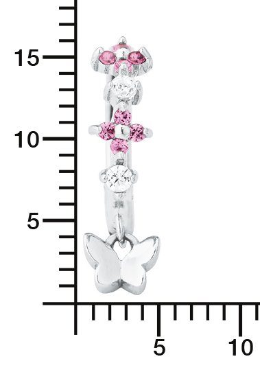 Prinzessin Lillifee Paar Creolen Schmetterlinge, mit Zirkonia (synth)