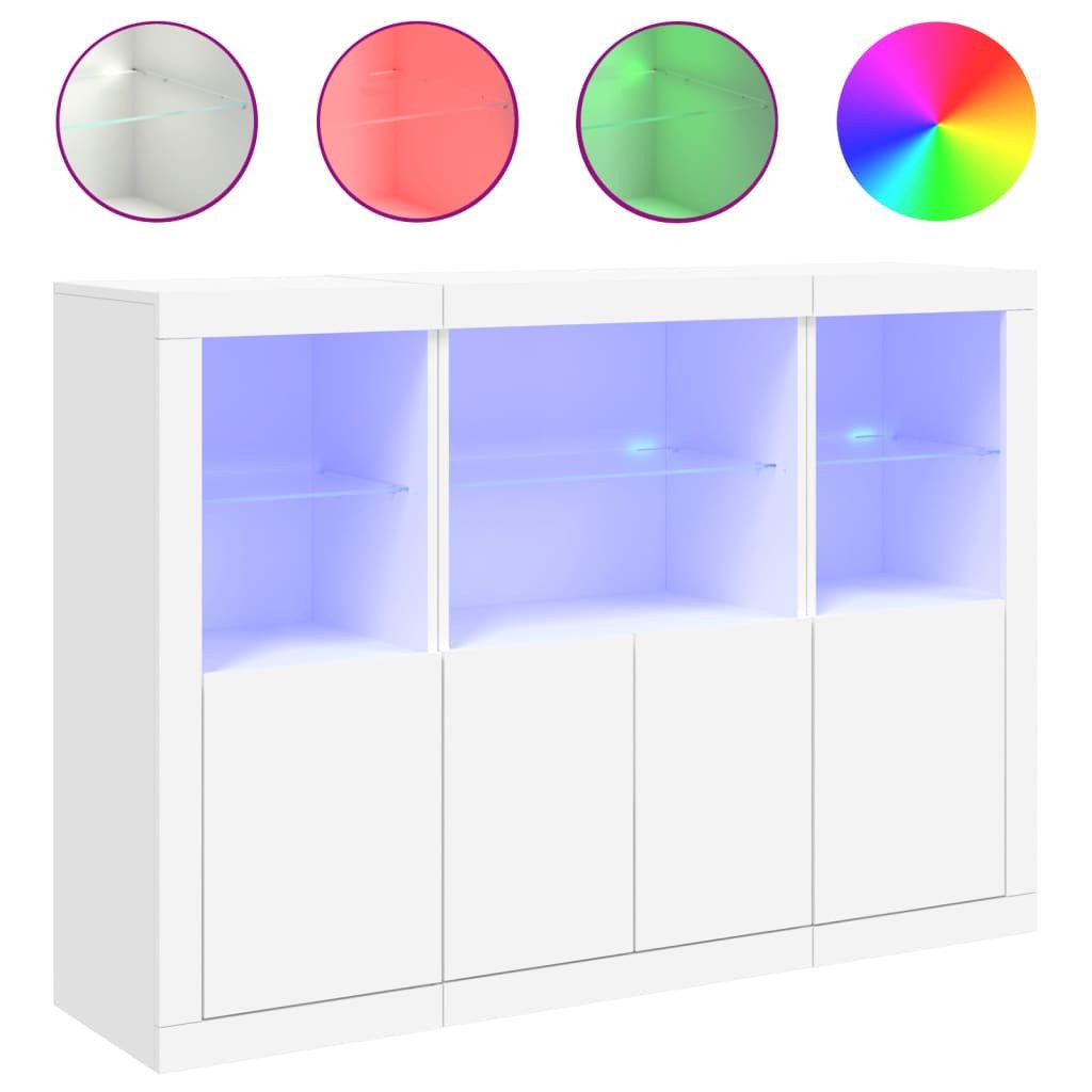vidaXL Sideboard Sideboards mit LED-Leuchten 3 günstig online kaufen