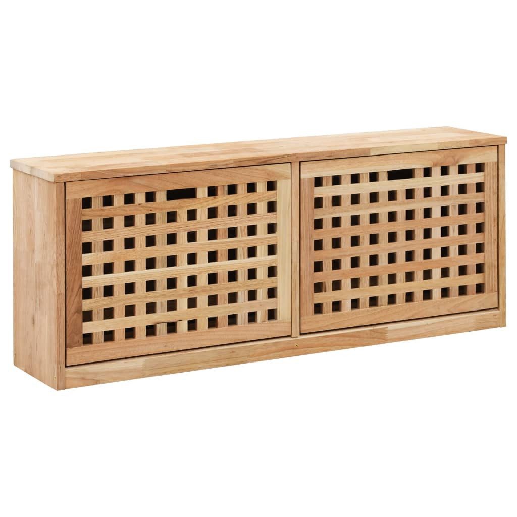 vidaXL Schuhschrank NA Schuhregal Schuhbank 94x20x38 cm Walnussholz Massiv