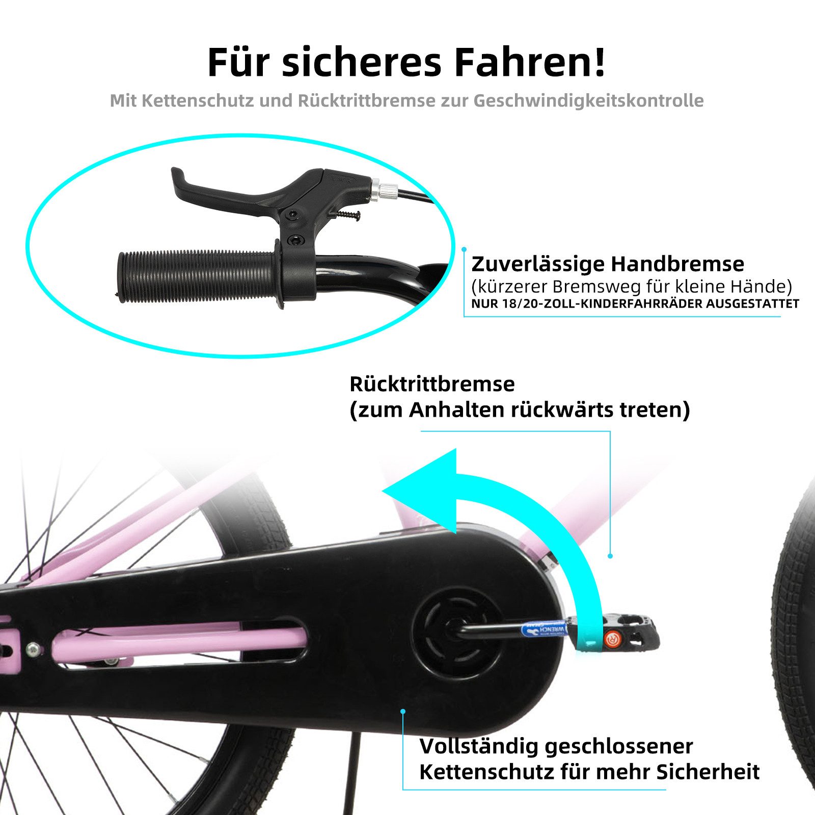 JOYSTAR Kinderfahrrad Sicheres Komfort-Kinderfahrrad zum Lernen des Radfahrens