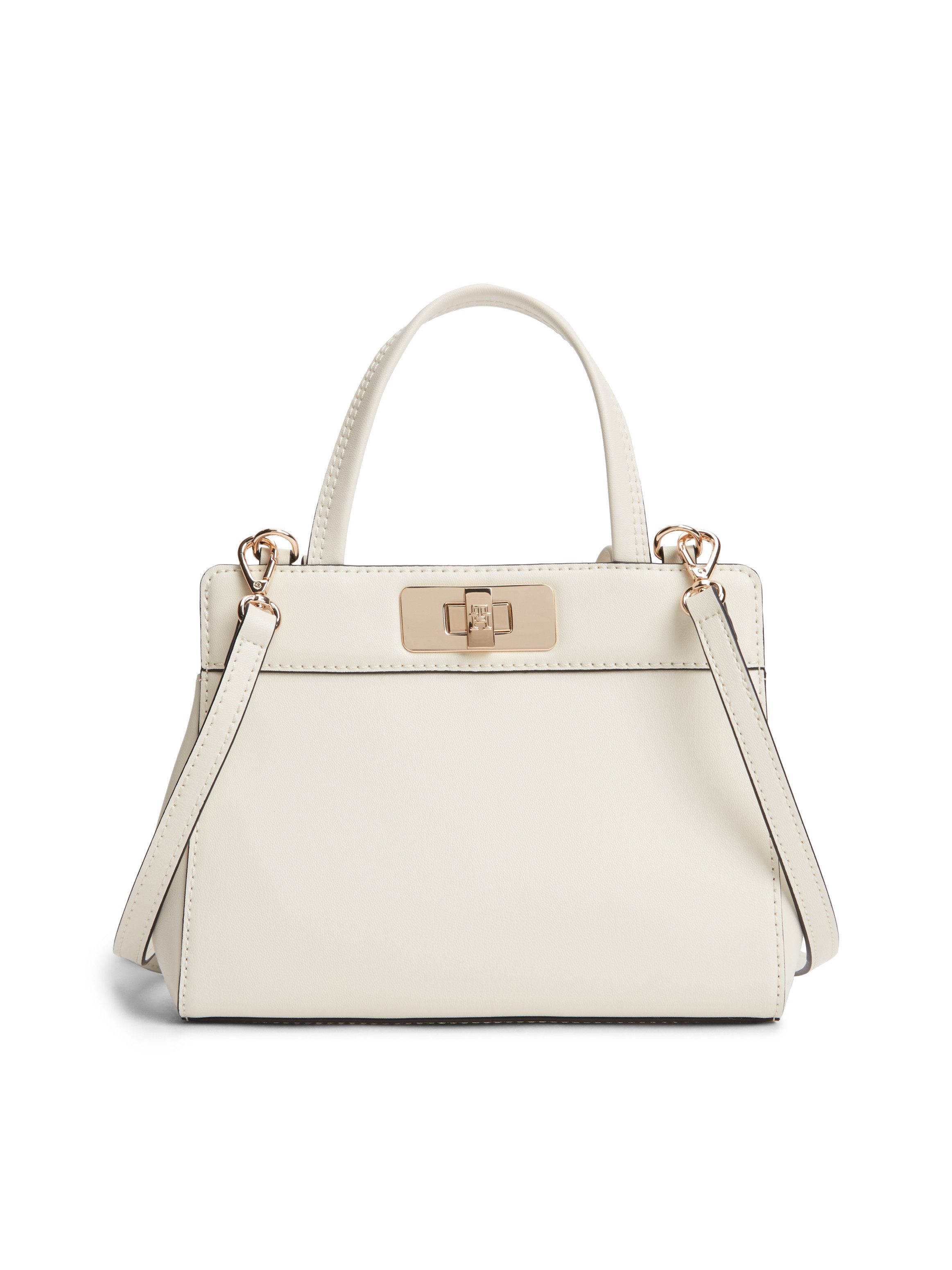 Tommy Hilfiger Henkeltasche TH MODERN MINI SATCHEL, Damen Handtasche, Umhängetasche Schultertasche mit Piping