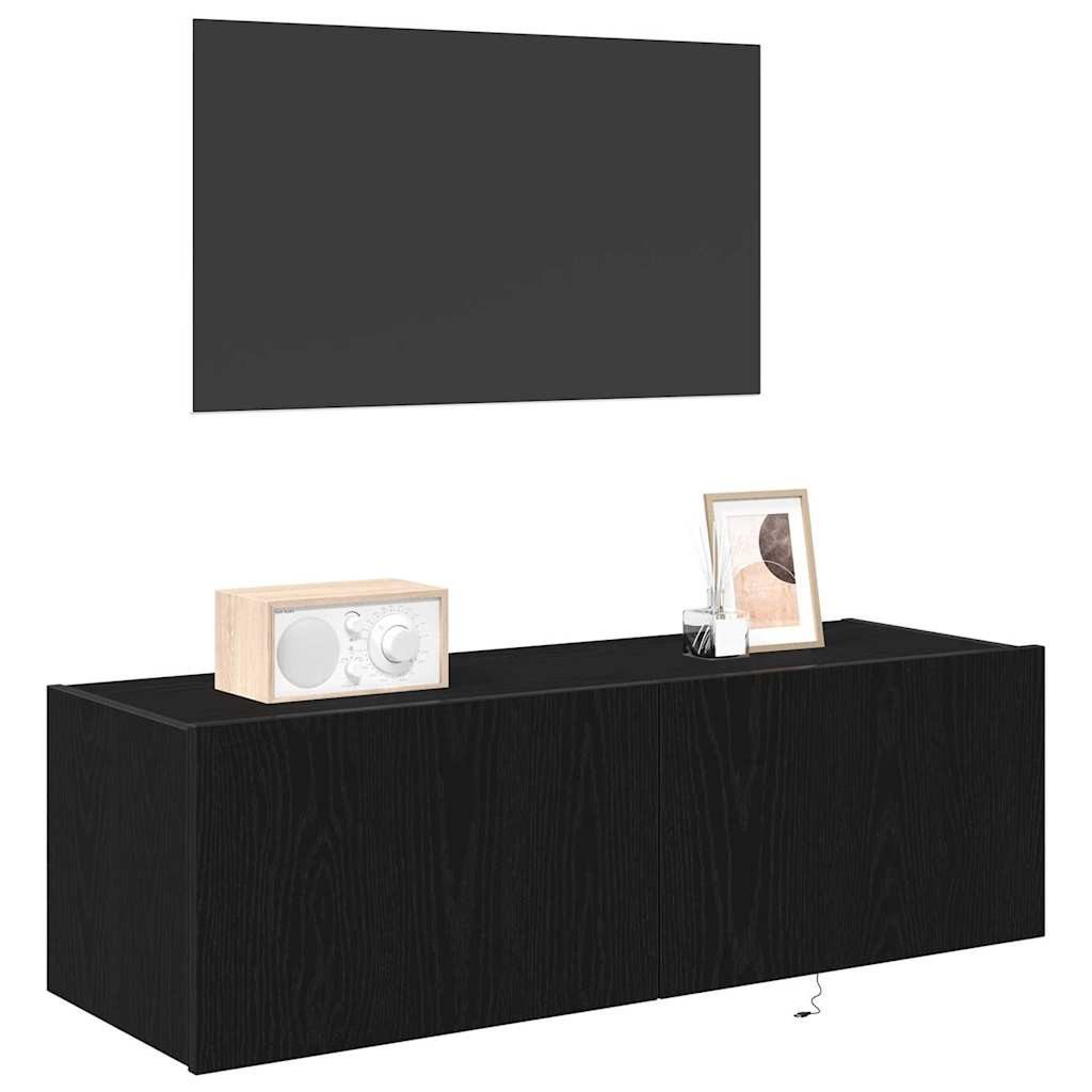 vidaXL TV-Wand TV-Wandregal Schwarze Eiche 100 günstig online kaufen