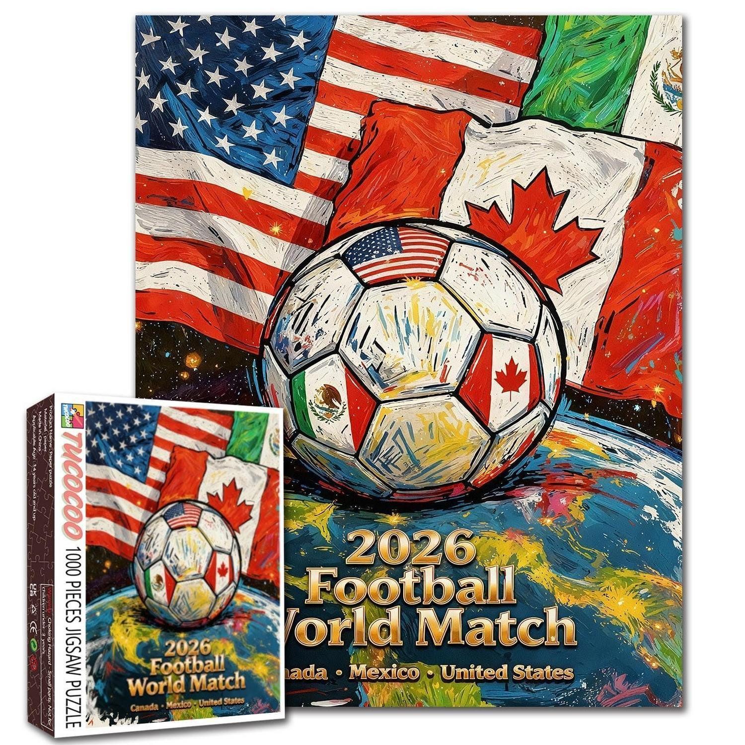 LuxusKollektion Puzzle Puzzle Erwachsene 1000 Teile Fußball Motiv, Puzzleteile